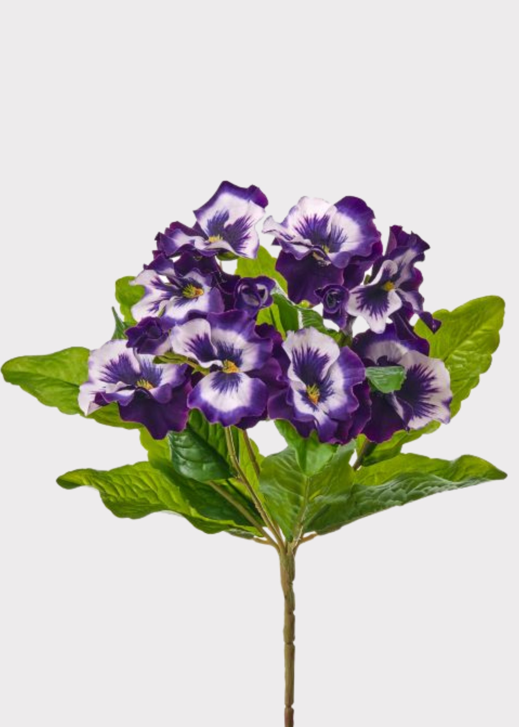Purple Artificial Pansy Bush for Vase Styling