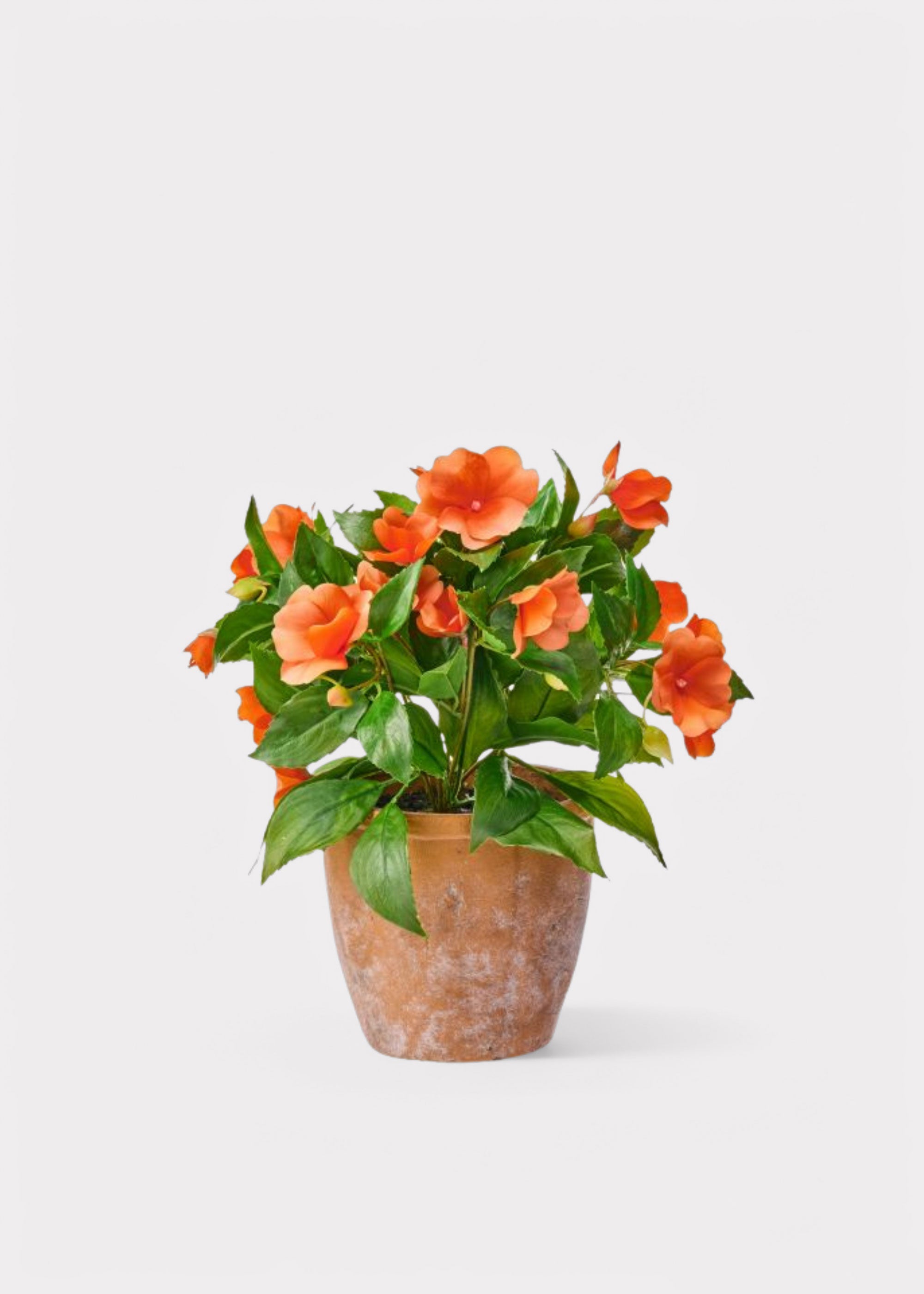 Orange Artificial Outdoor Impatiens Arrangement for Vase Styling