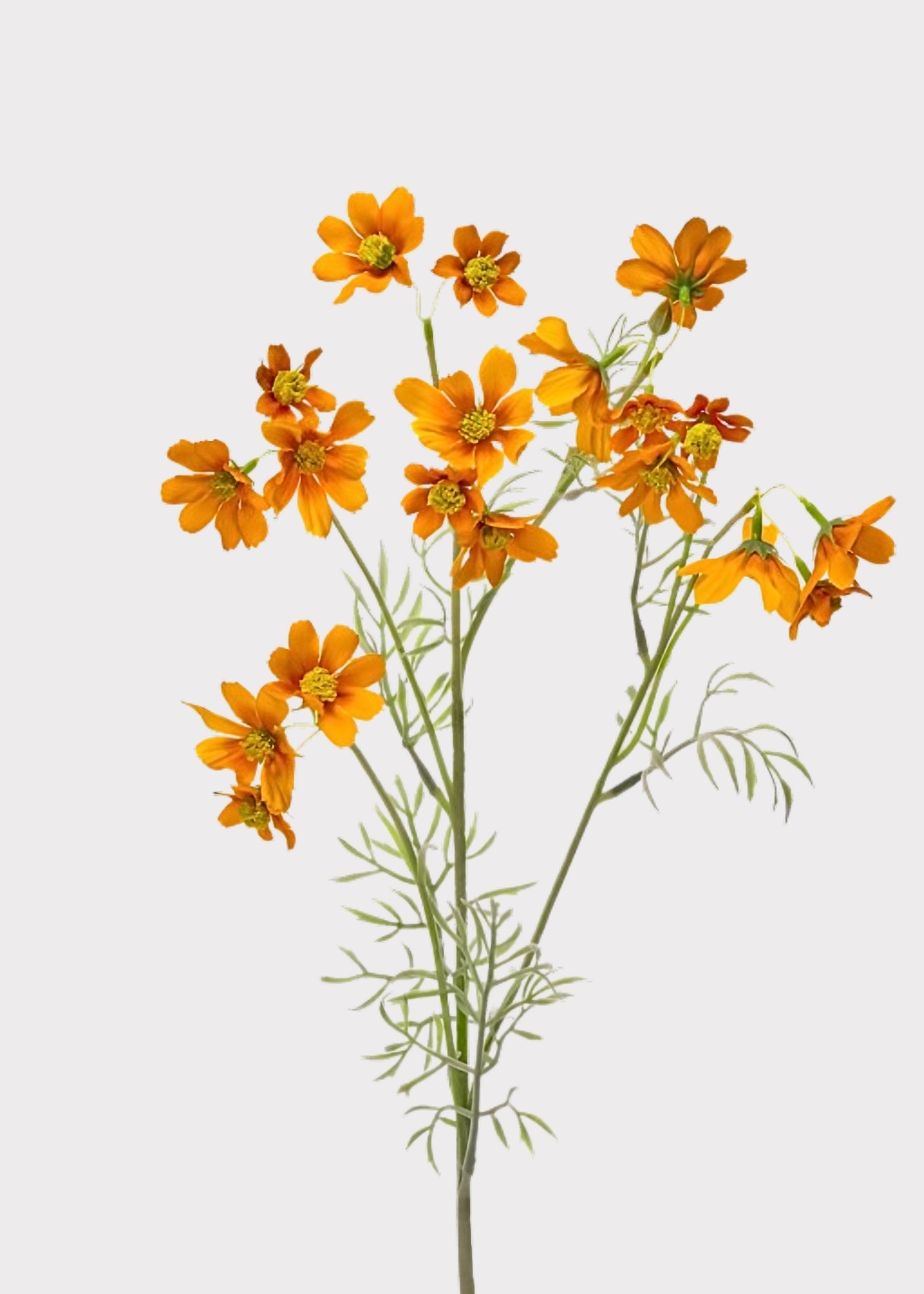Orange Artificial Cosmos Spray for Vase Styling