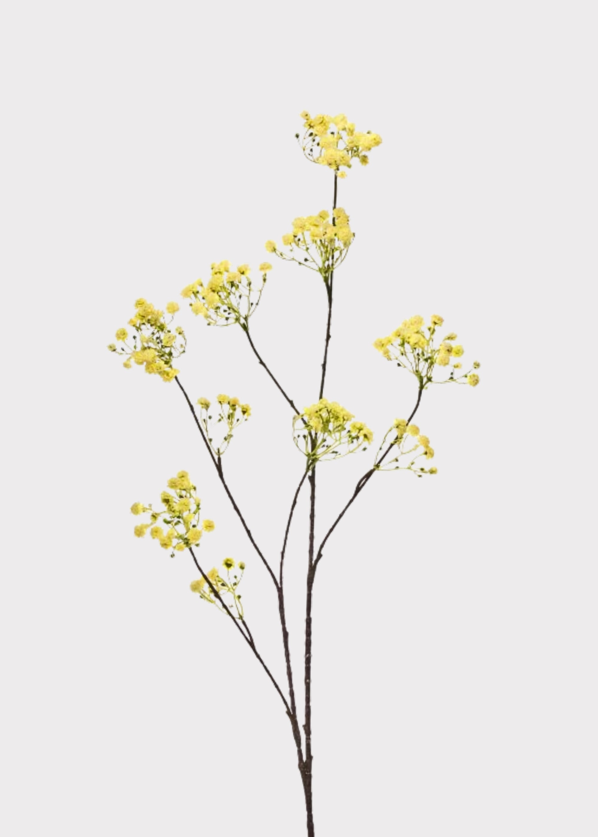 Yellow Artificial Yarrow Wildflower Branch for Vase Styling