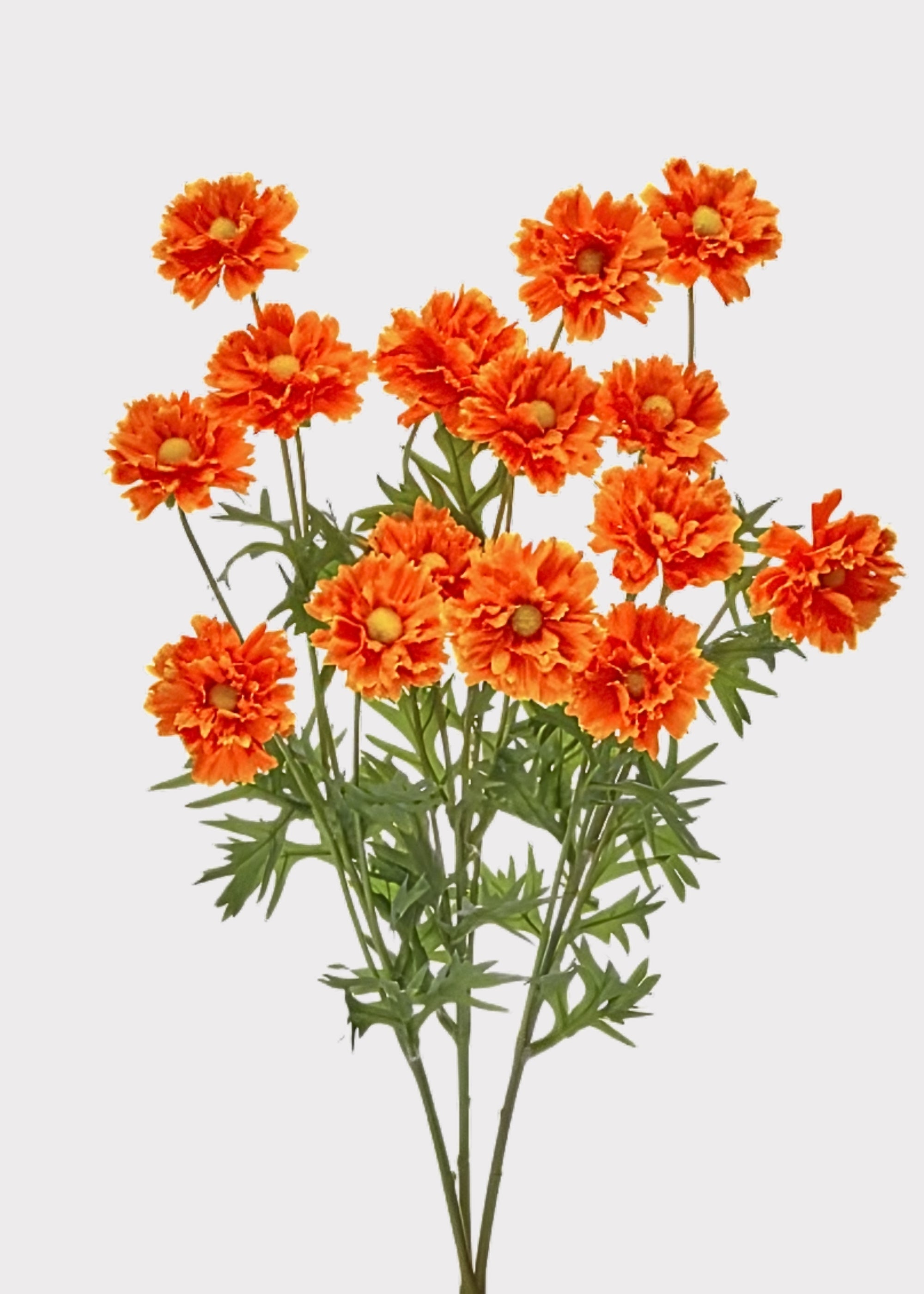 Orange Artificial Cosmos Bush for Vase Styling