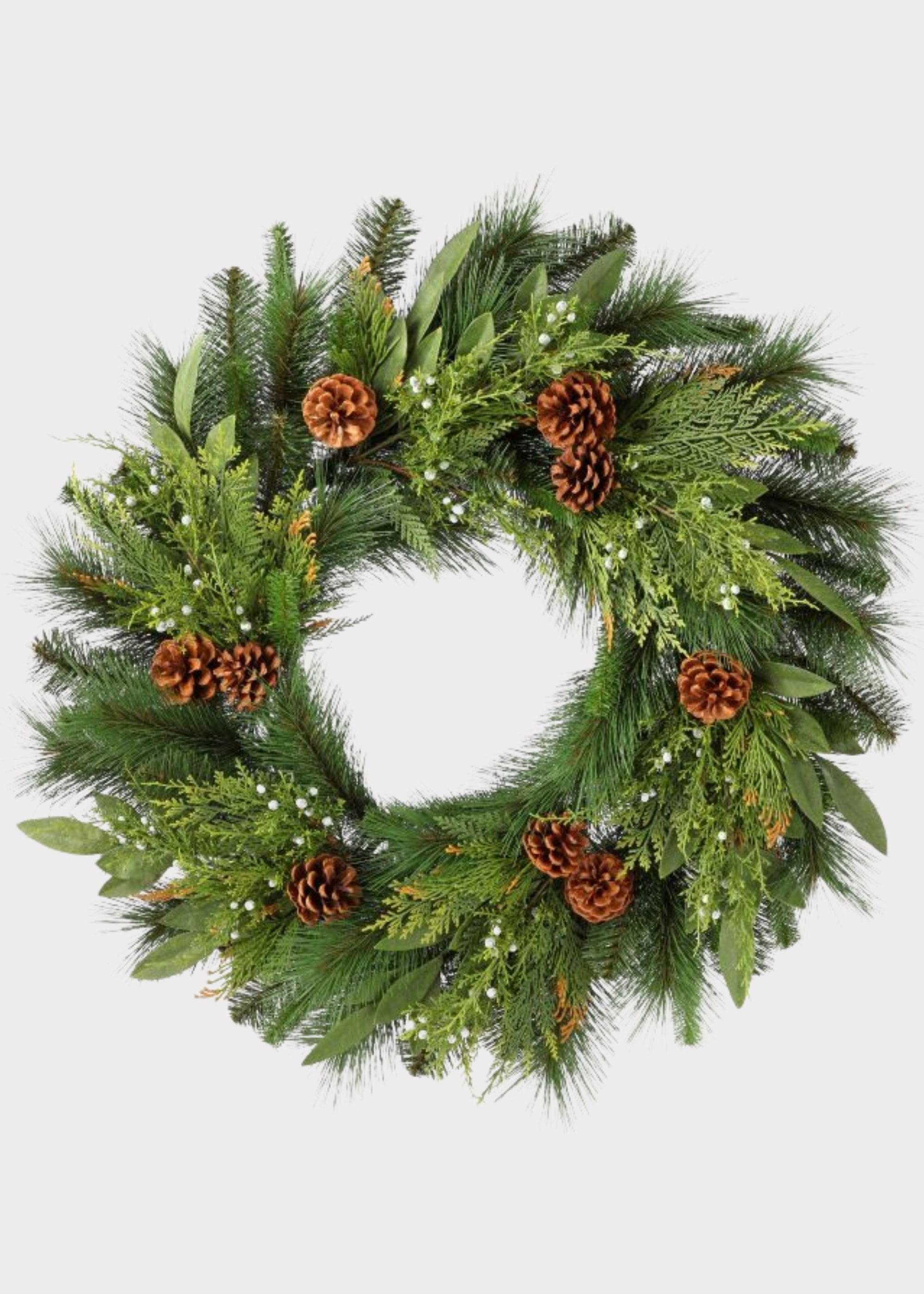 Green Artificial Cedar Wreath for Vase Styling