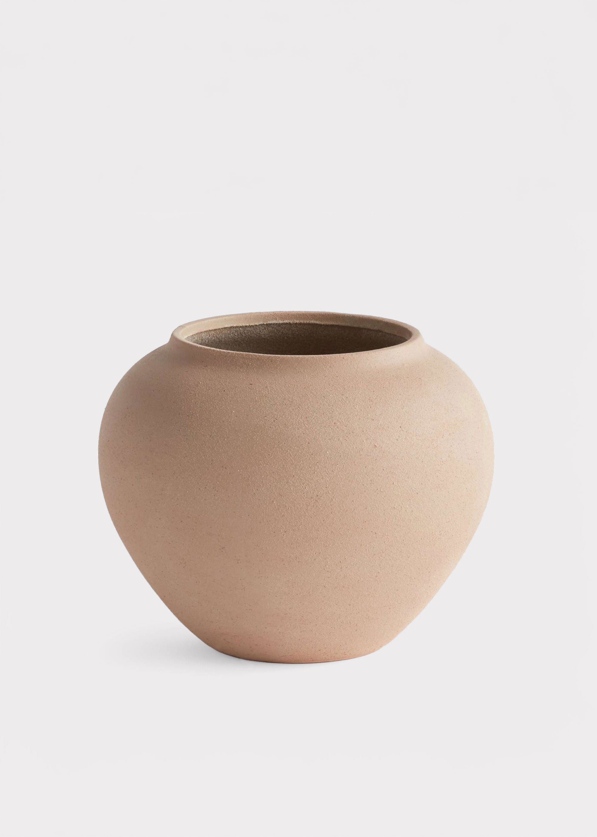 Brown Large Handmade Stoneware Vase for Vase Styling
