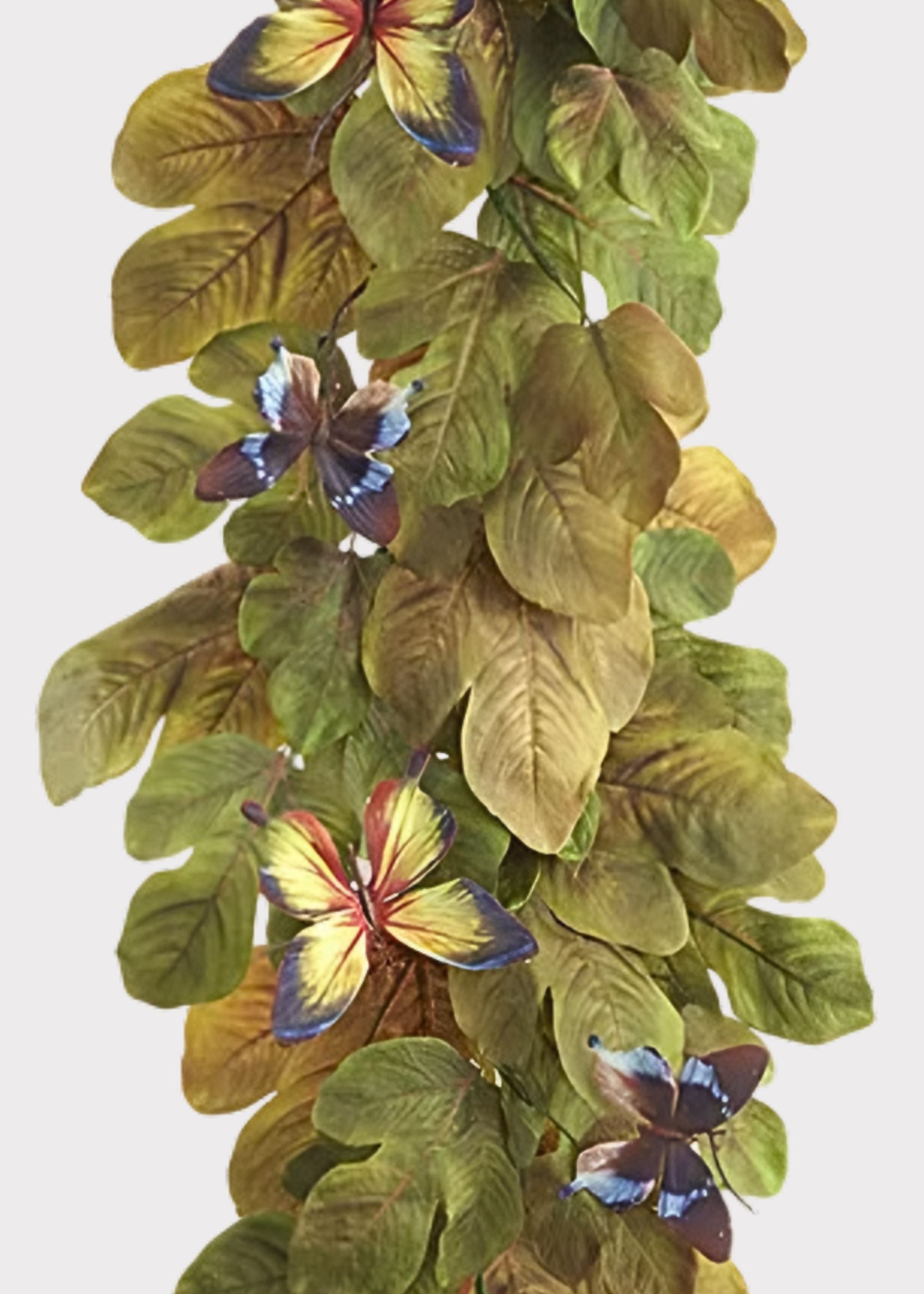 Green Artificial Magnolia Garland for Home Decor