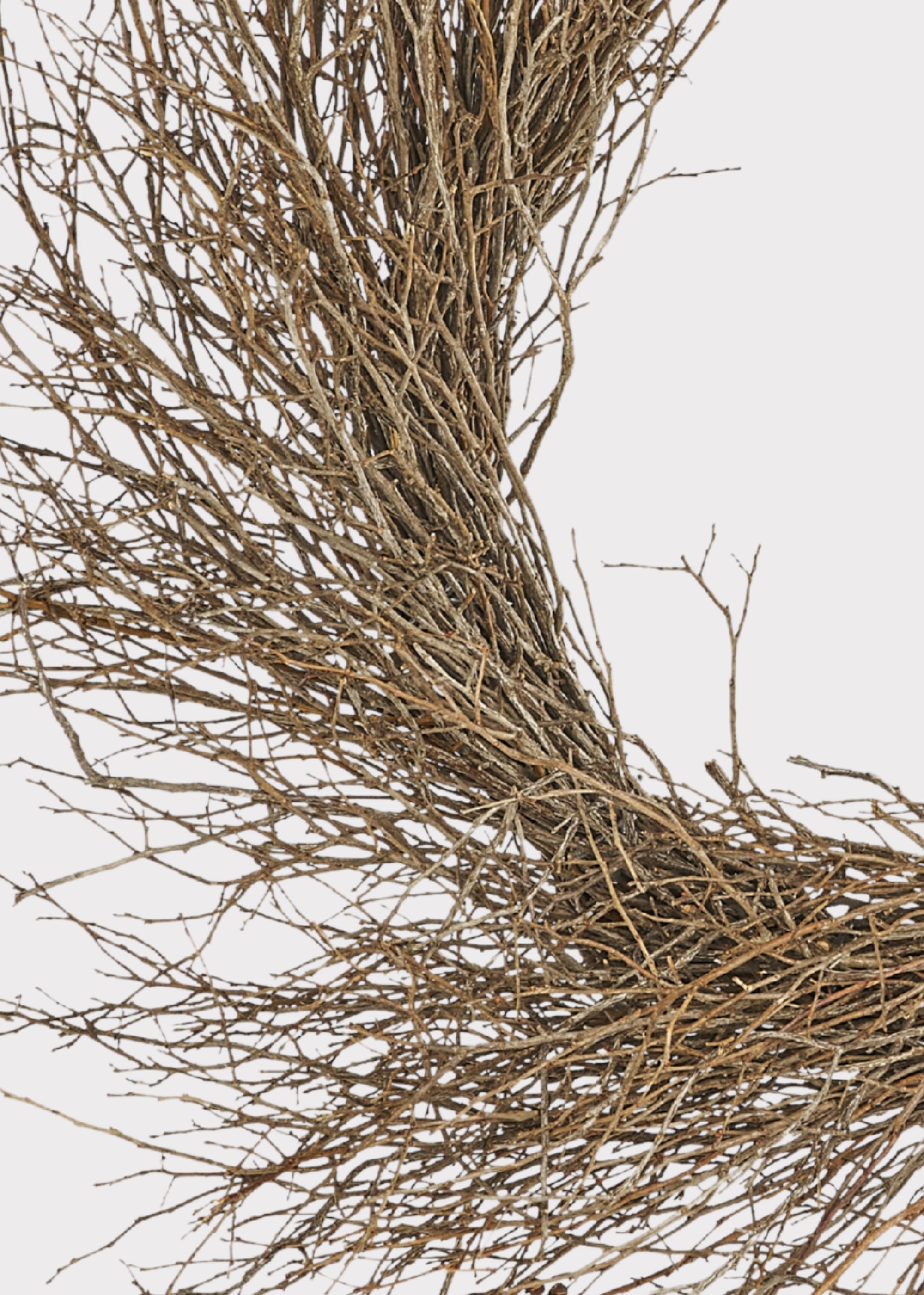 Natural Dried Sweet Huck Branch Wreath for Wedding Decor