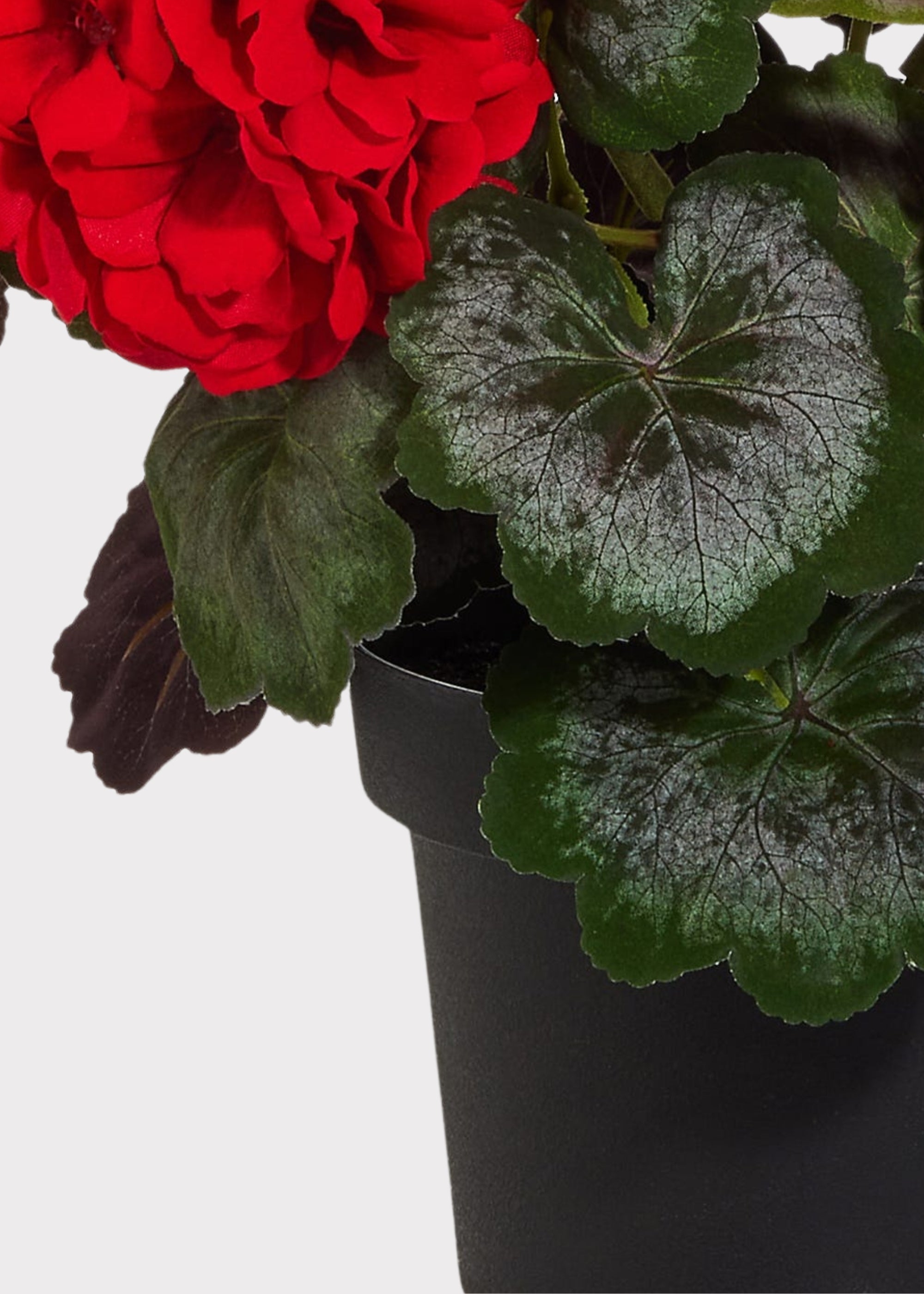 Red Artificial Geranium Arrangement for Table Centerpiece