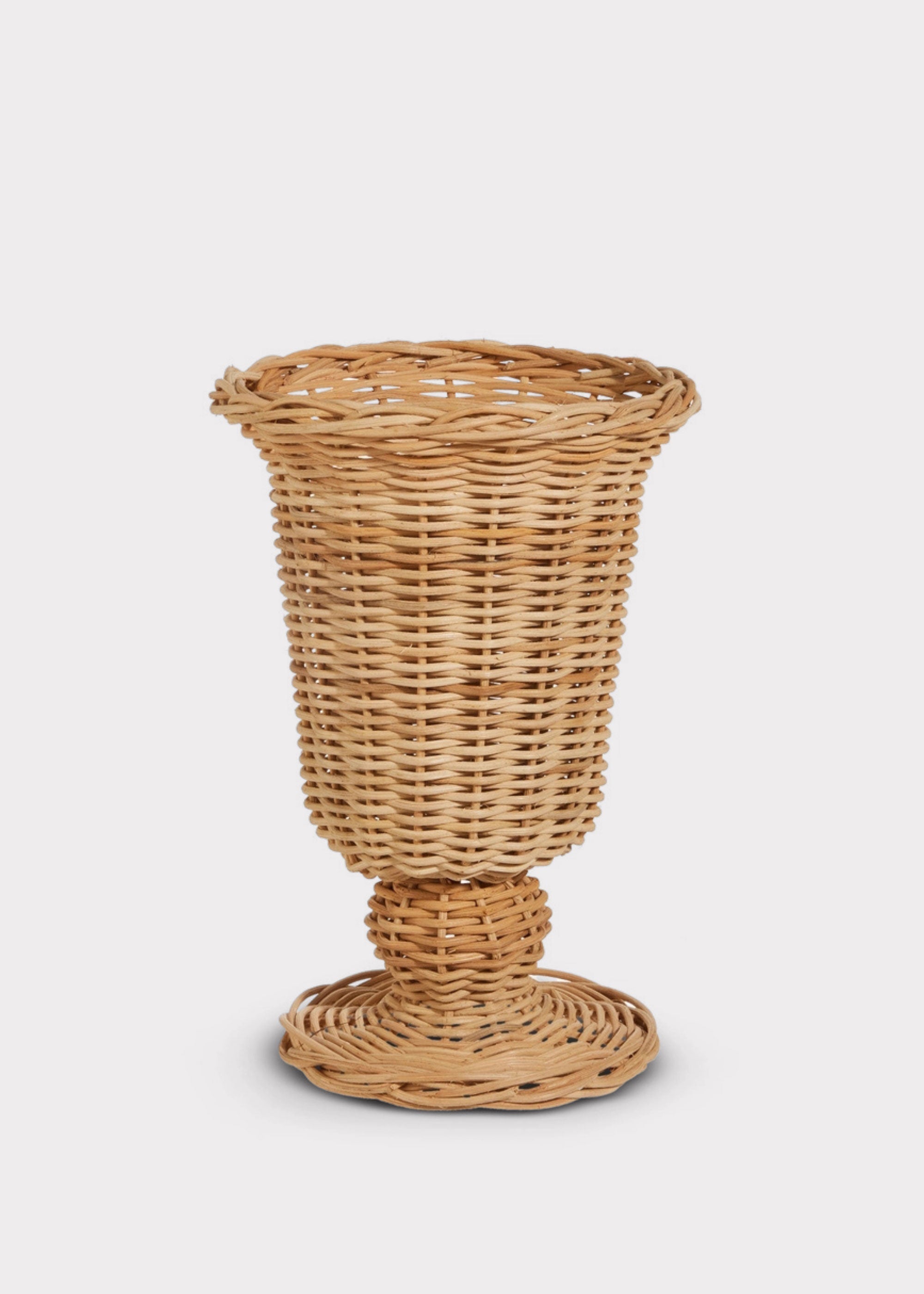 Woven Wicker Footed Urn Vase Or Planter Pot for Vase Styling