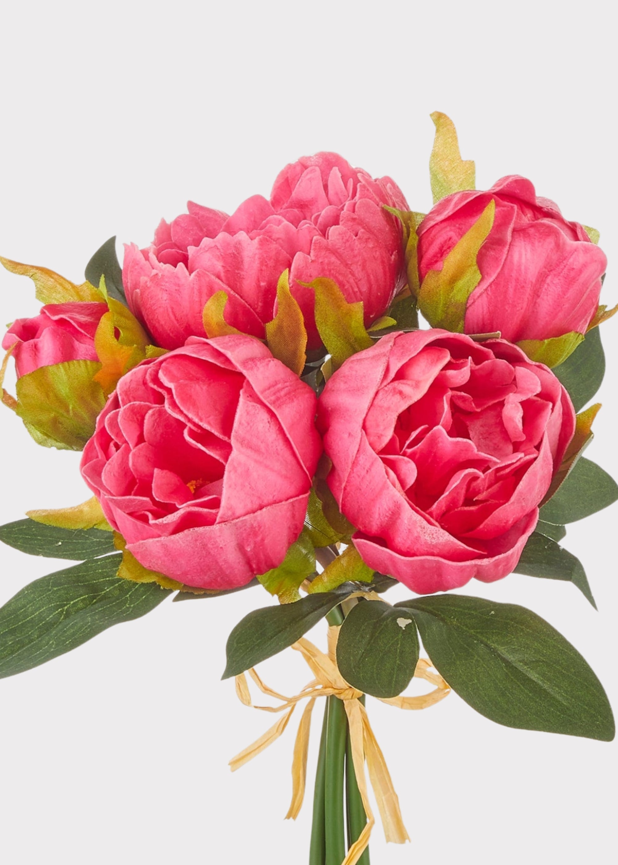 Fuchsia Real Touch Artificial Peony Bundle for Home Decor