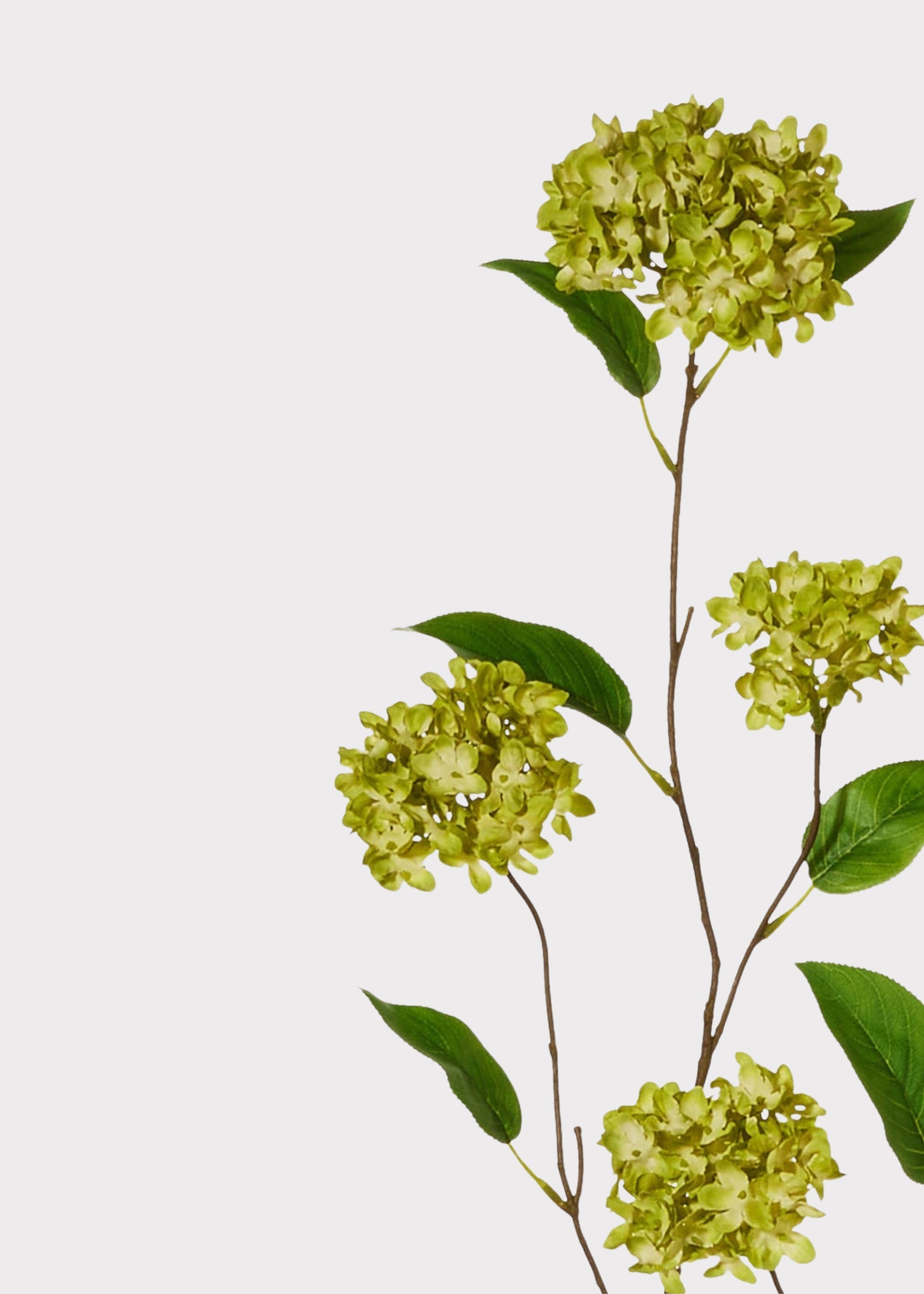 Green Artificial Hydrangea Branch for Home Decor