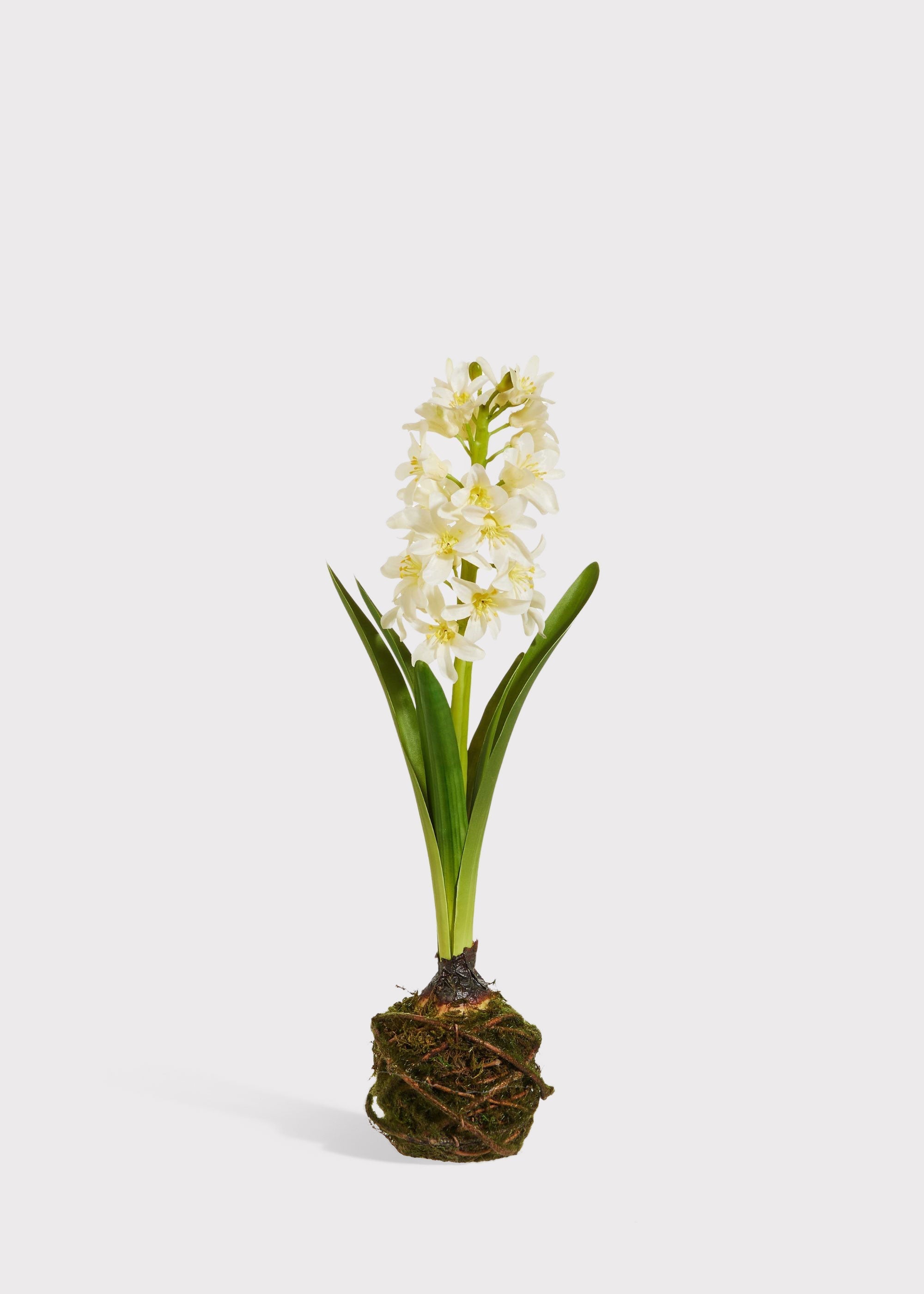 White Artificial Blooming Spring Hyacinth Drop for Home Decor