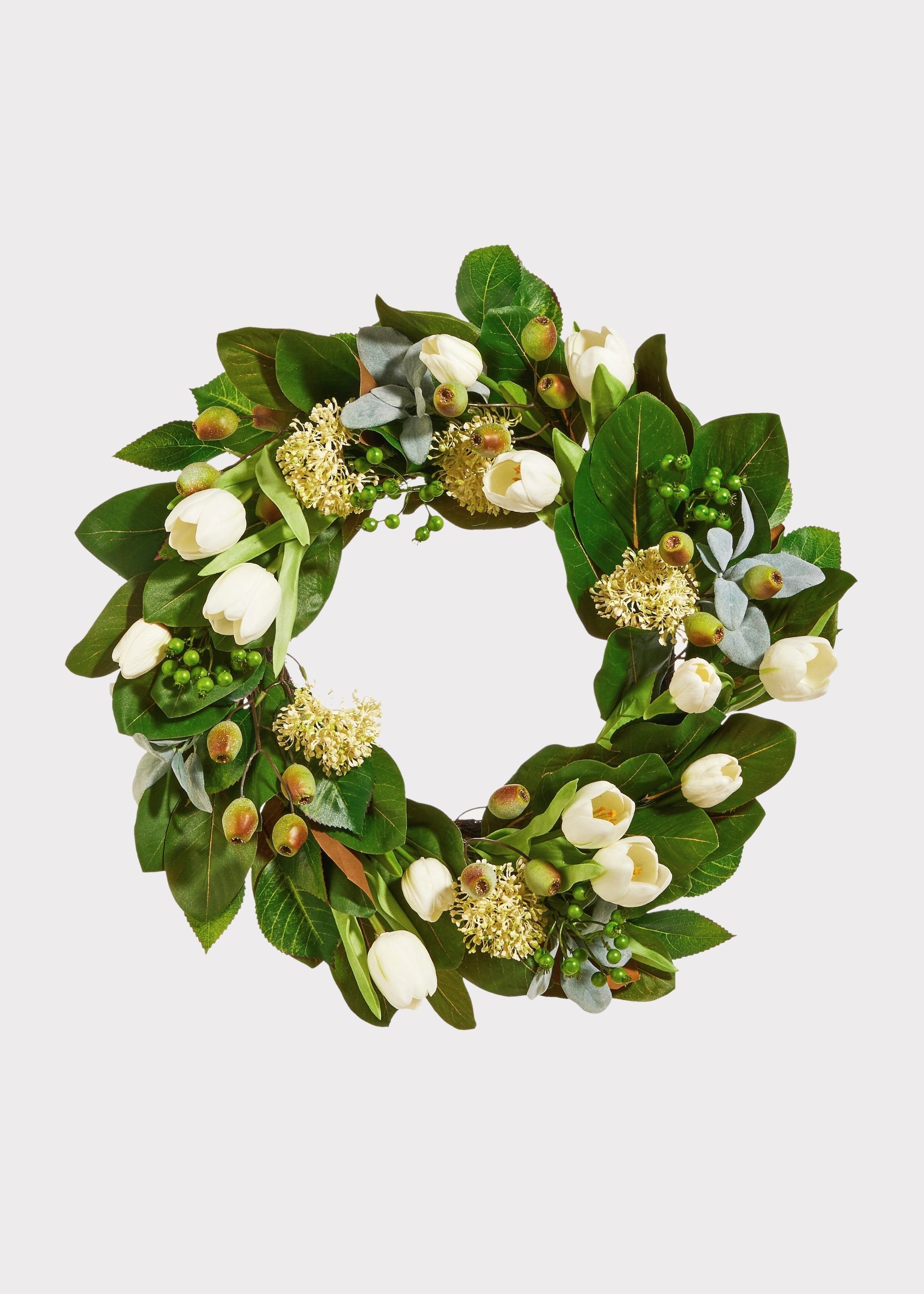 Cream Artificial Tulip Wreath for Vase Styling