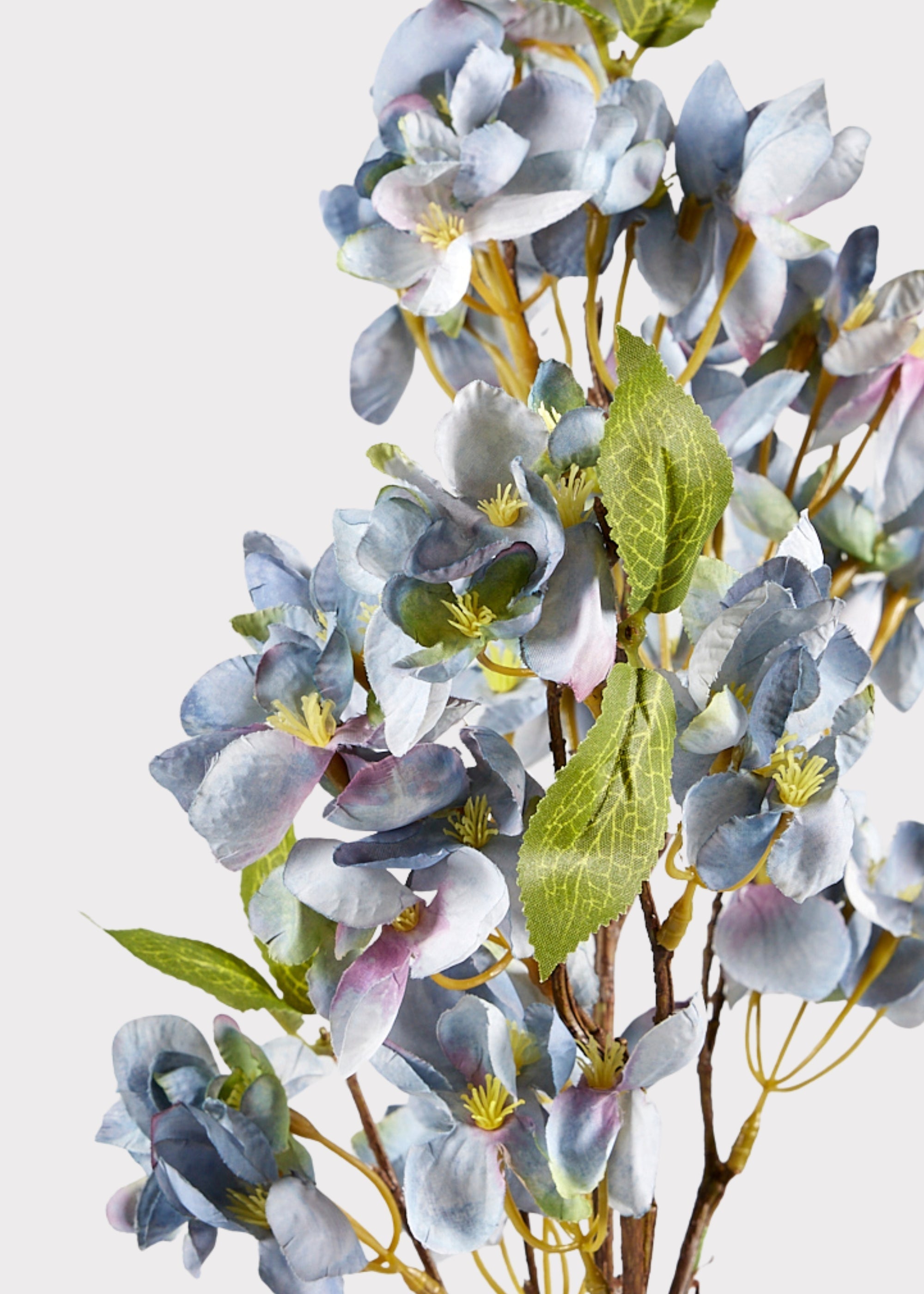 Blue Artificial Cherry Blossom Branch for Home Decor