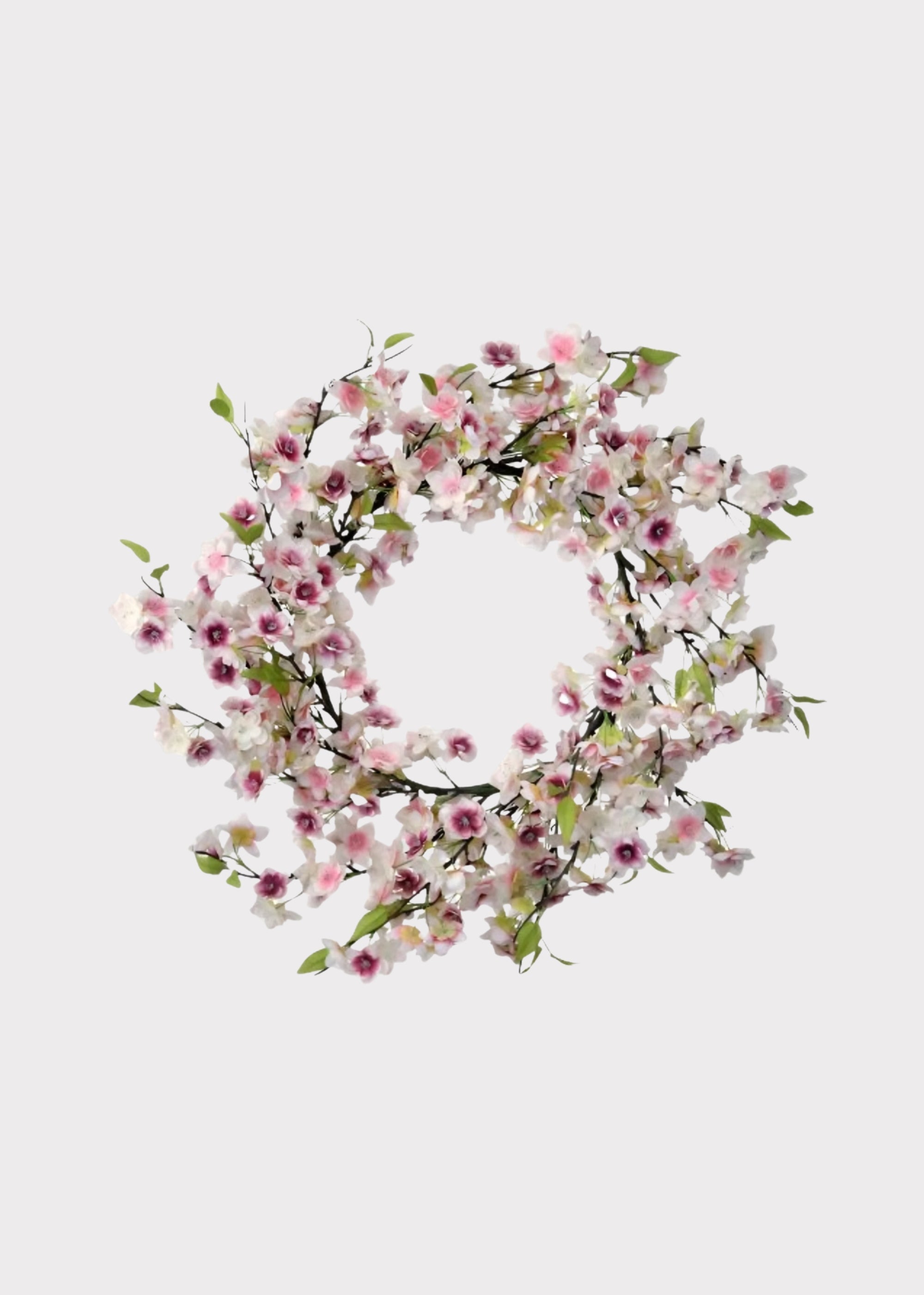 Pink Artificial Cherry Blossom Wreath for Vase Styling