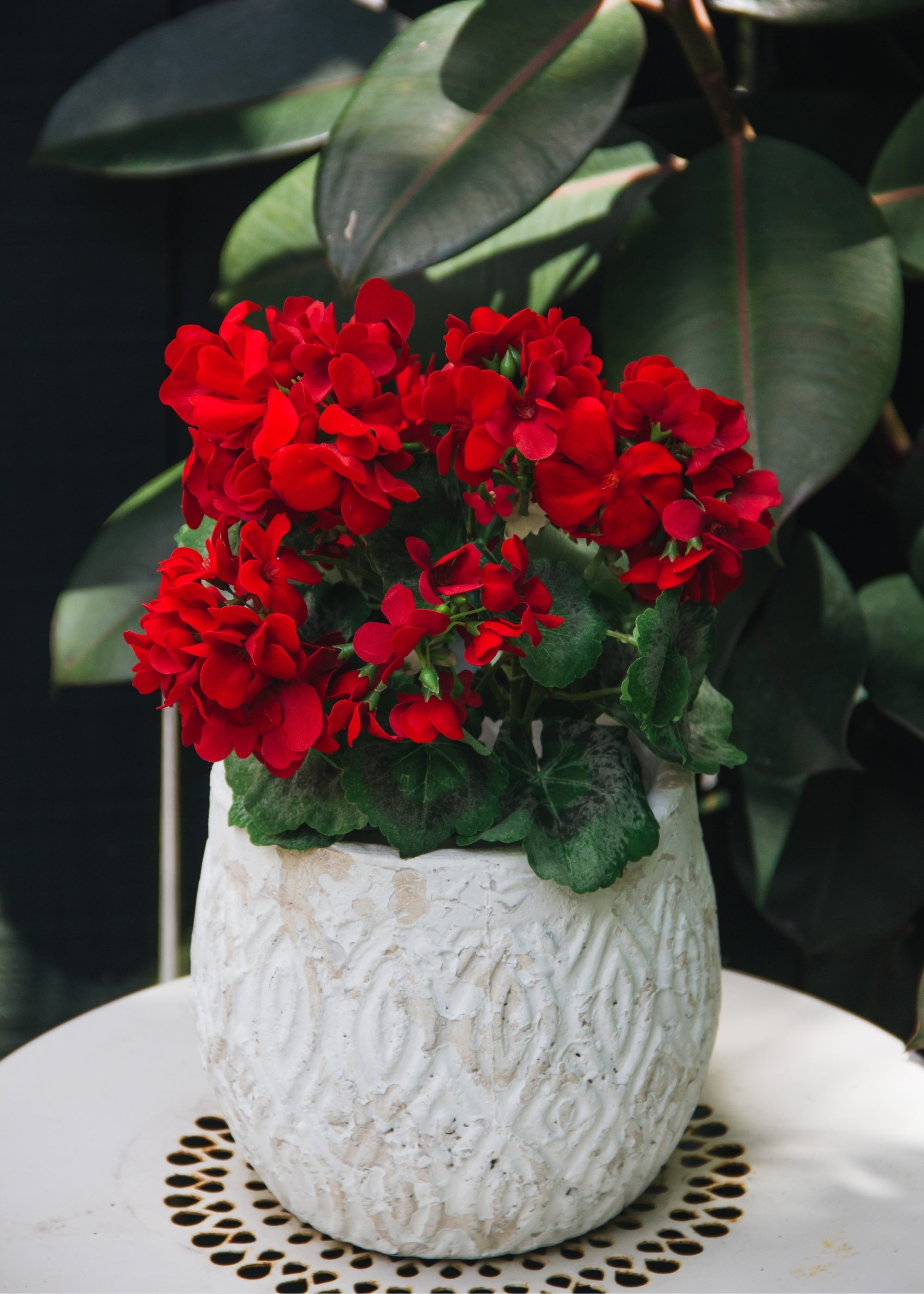 Natural Touch Artificial Geranium Pick for Home Decor