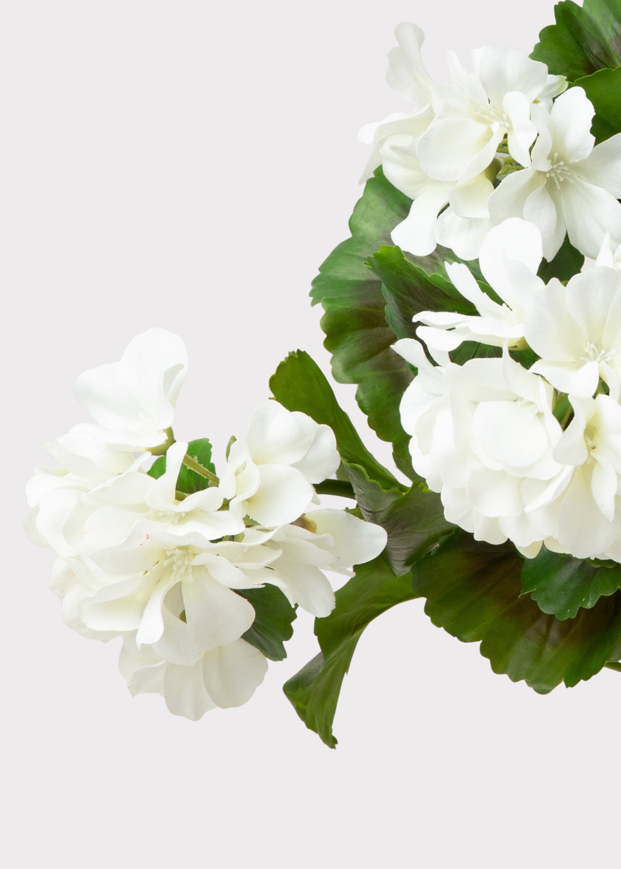 White Natural Touch Artificial Geranium Pick for Wedding Decor