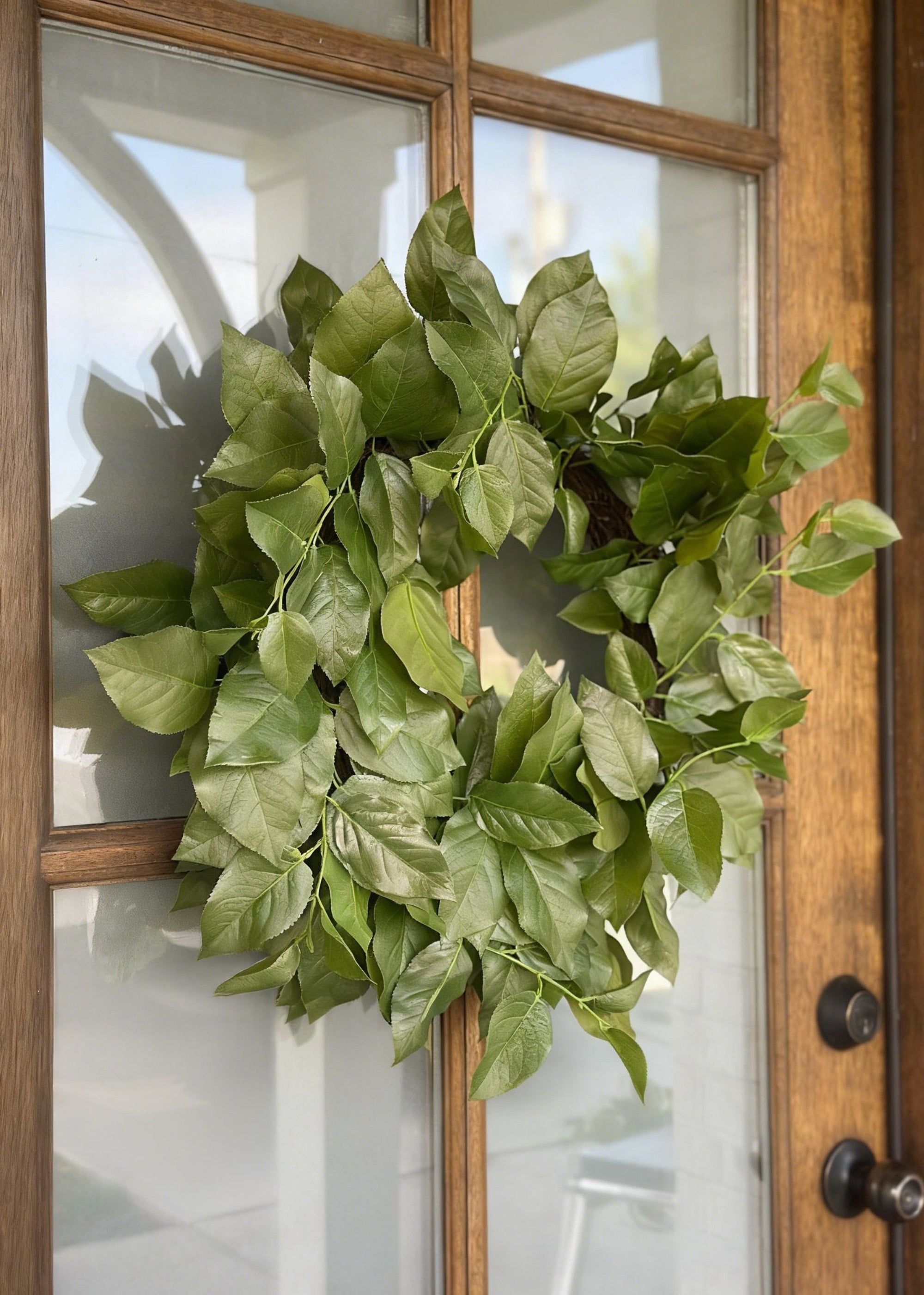 Green Artificial Leaf Wreath for Wedding Decor