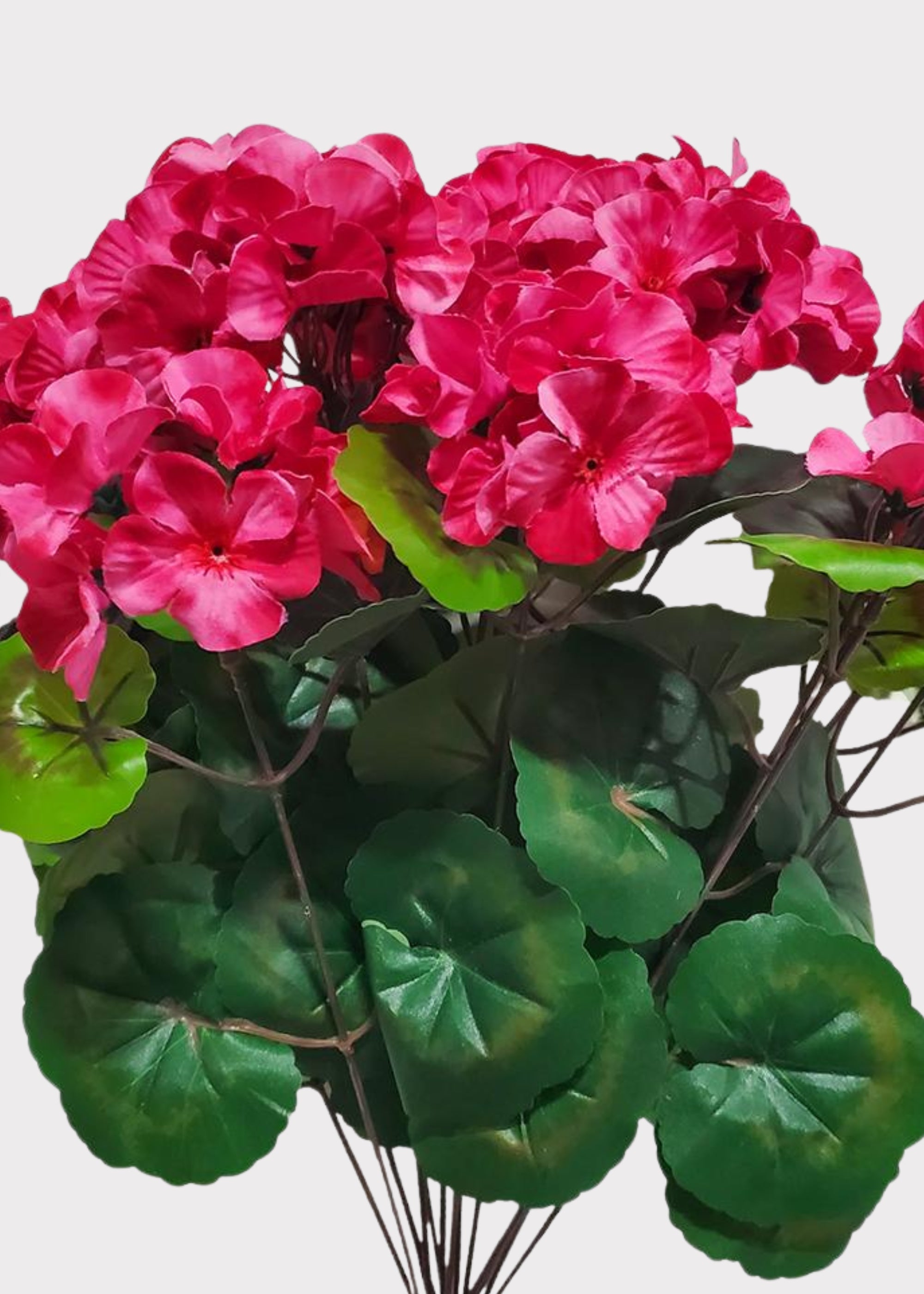 Pink Artificial Geranium Bush for Table Centerpiece