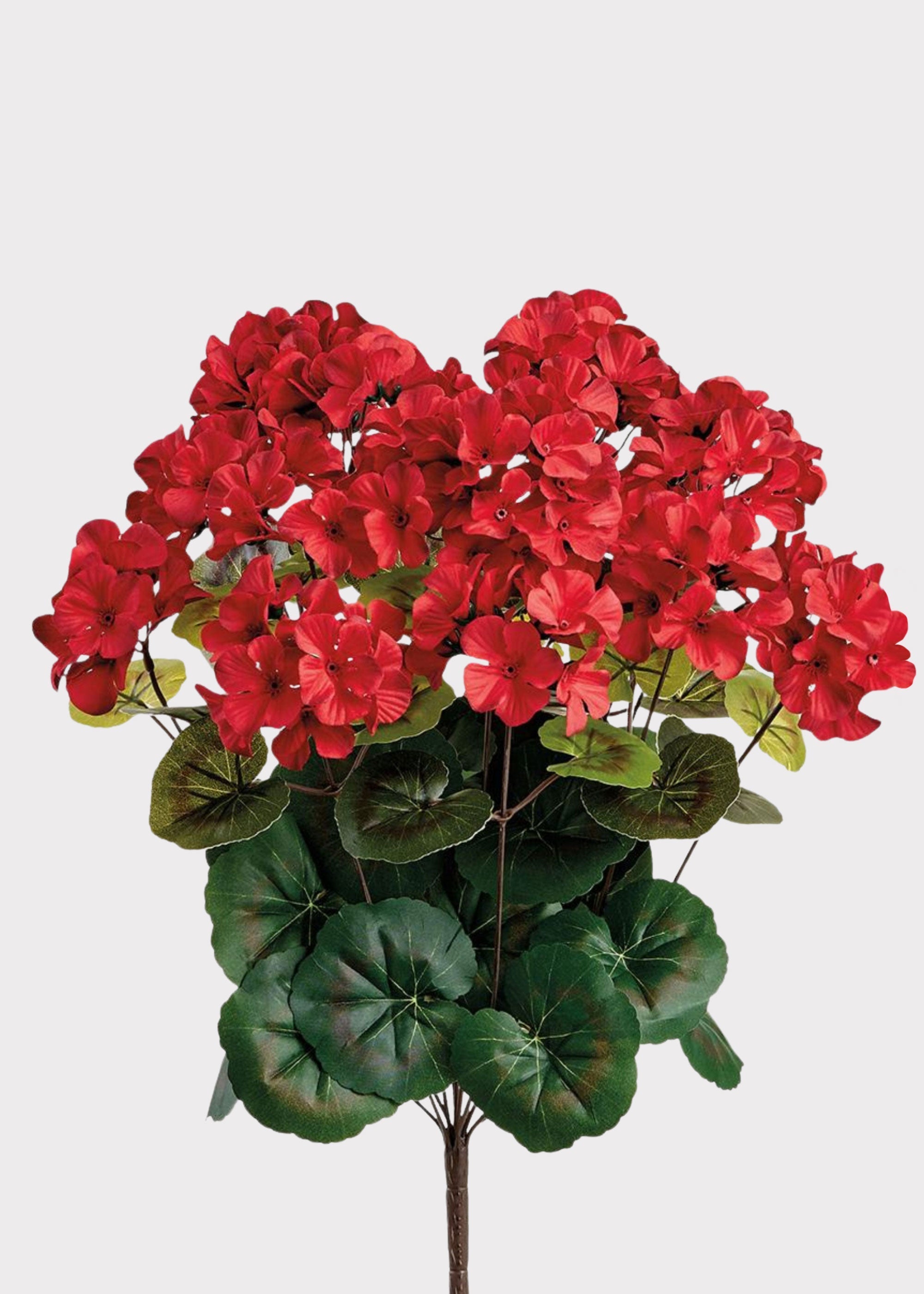 Red Artificial Geranium Bush for Vase Styling