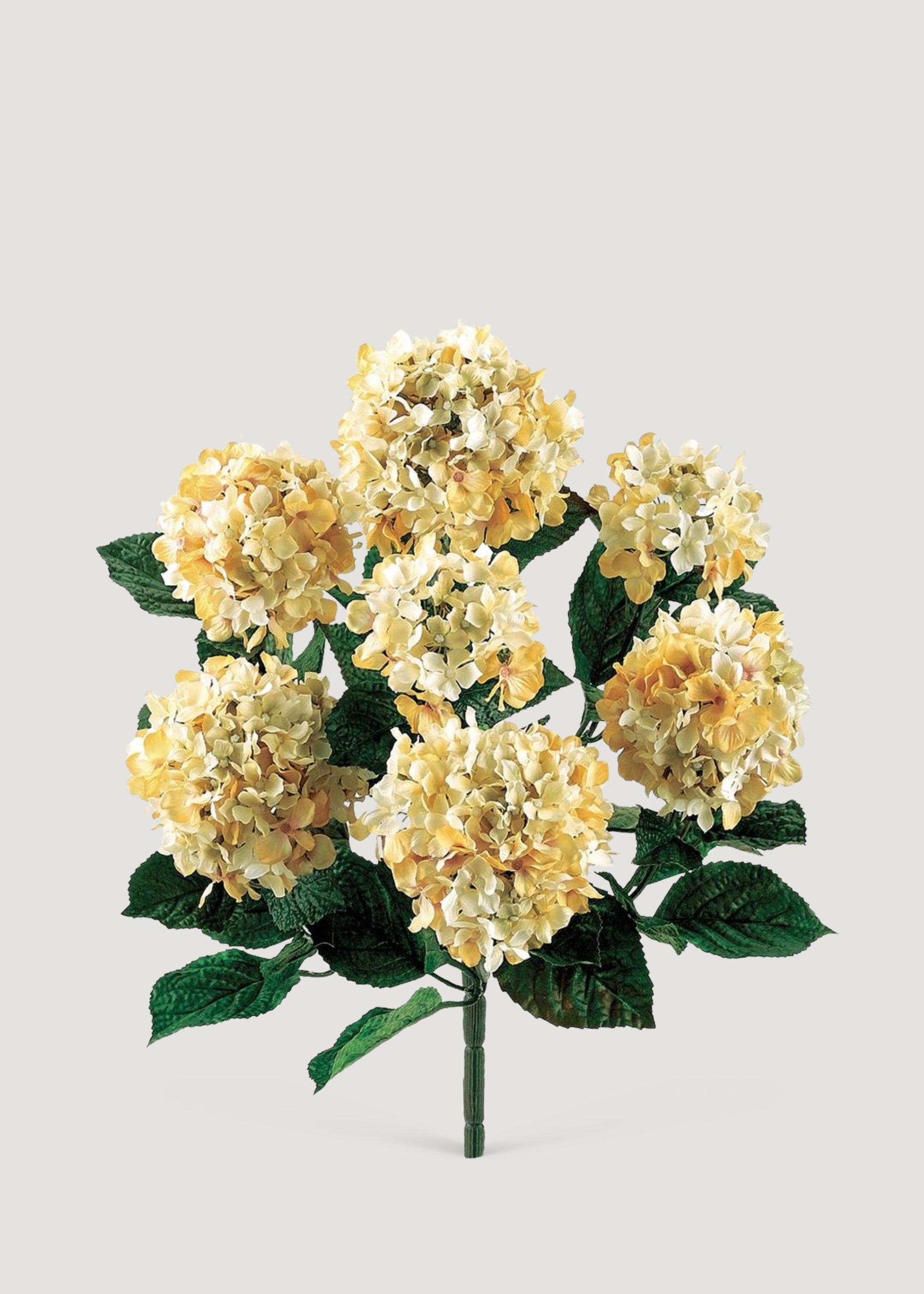 Cream Artificial Hydrangea Bush for Home Decor