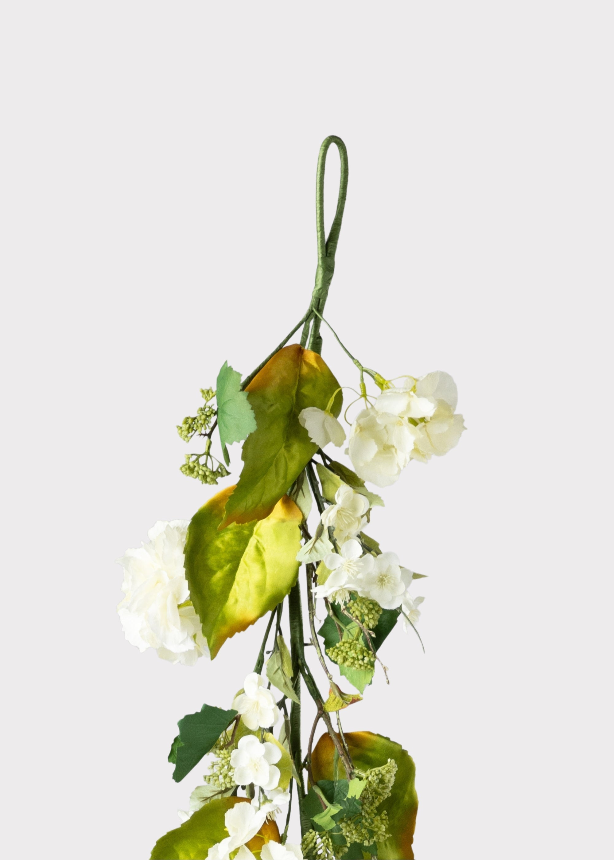 Cream Artificial Hydrangea Garland for Table Centerpiece
