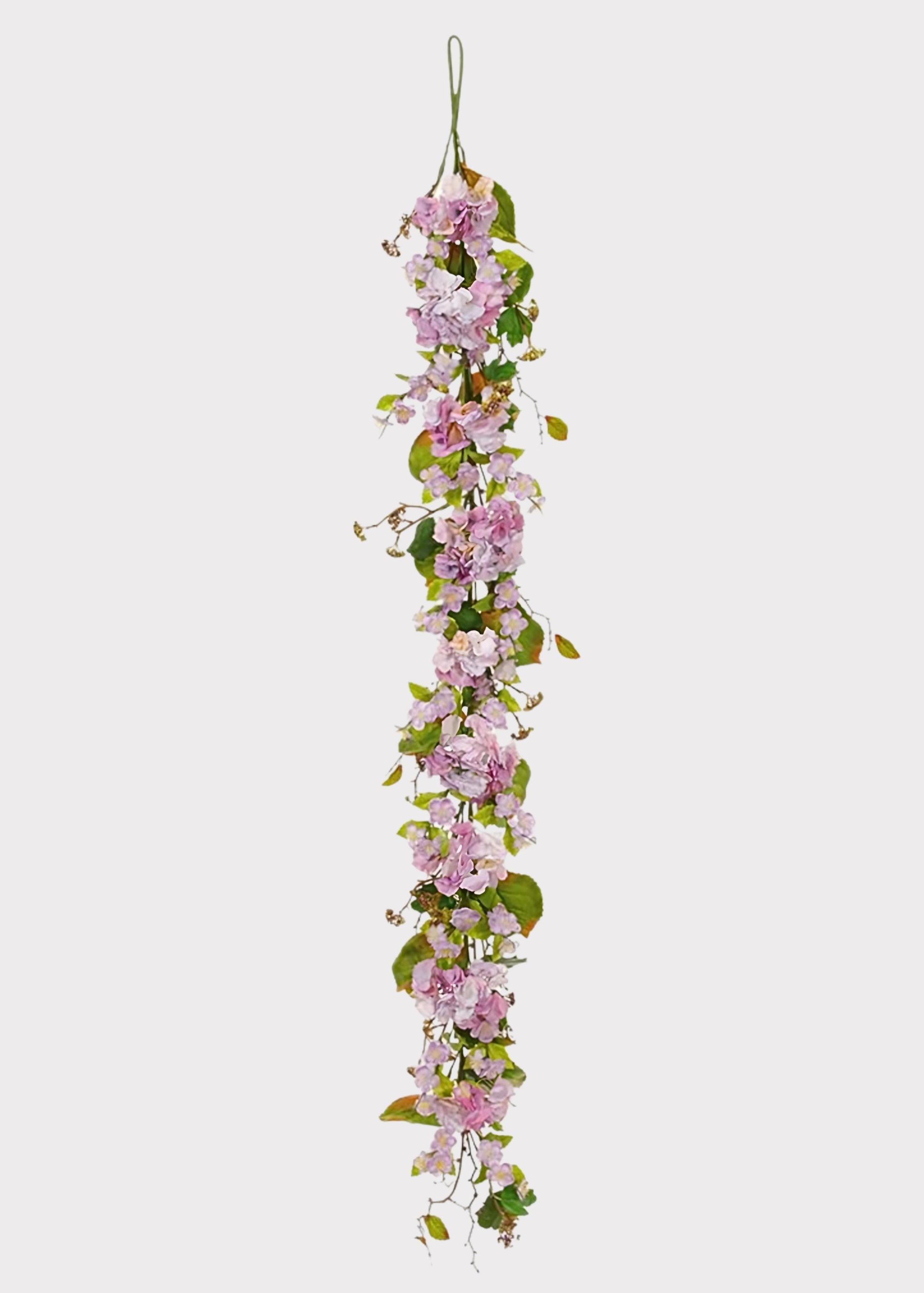 Lavender Artificial Hydrangea Garland for Home Decor