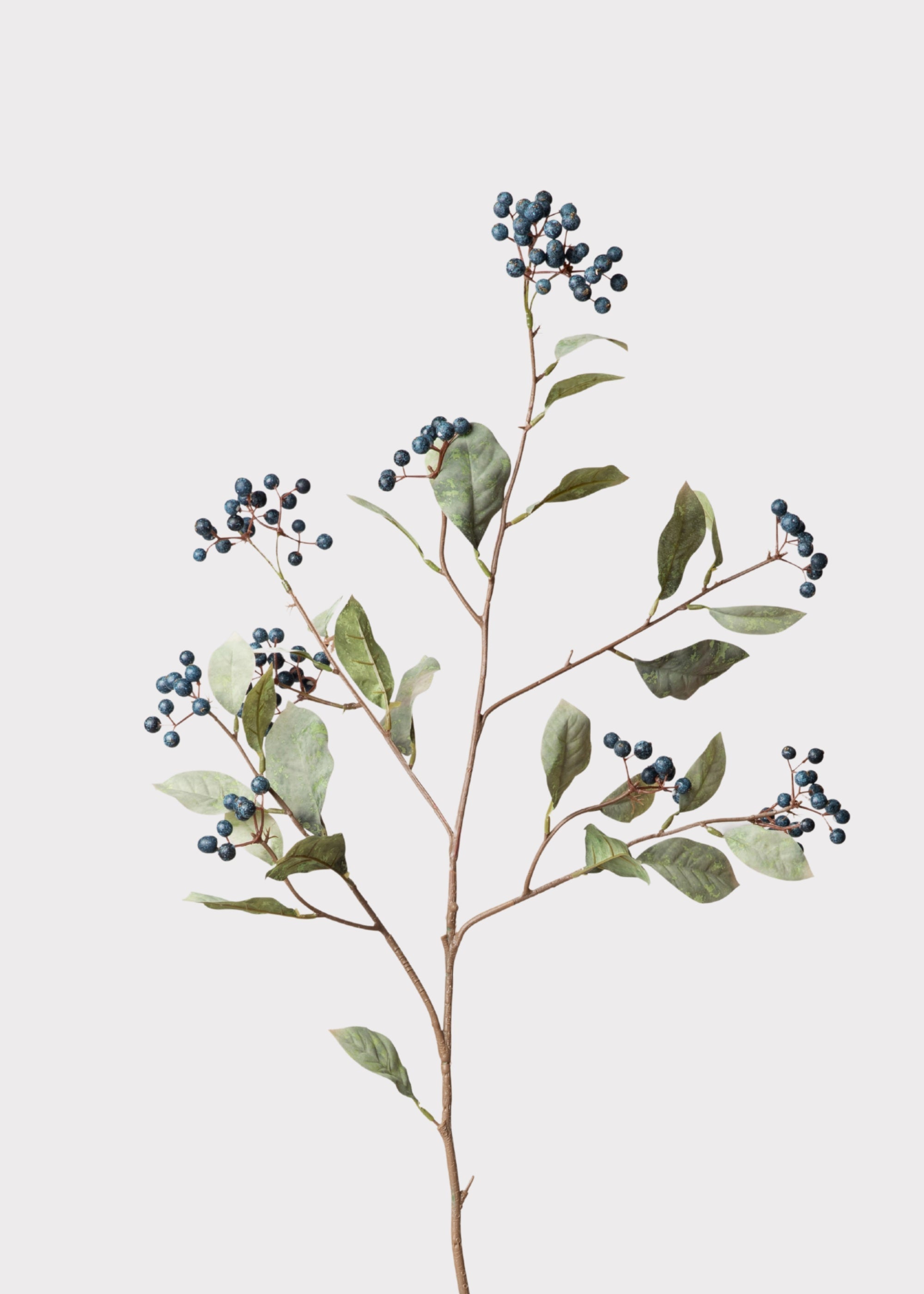Blue Artificial Berry Branch for Vase Styling
