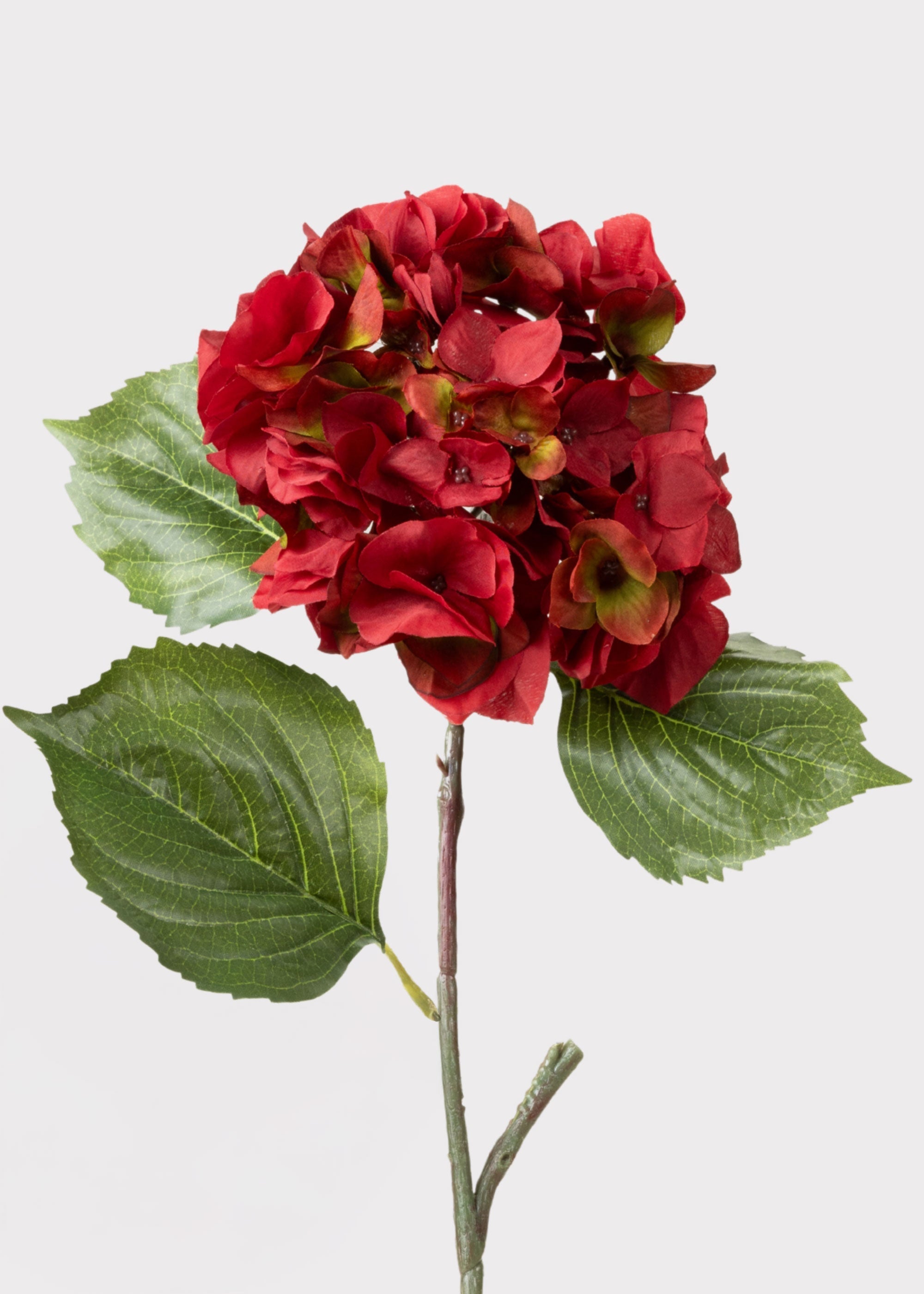 Red Artificial Hydrangea Stem for Vase Styling