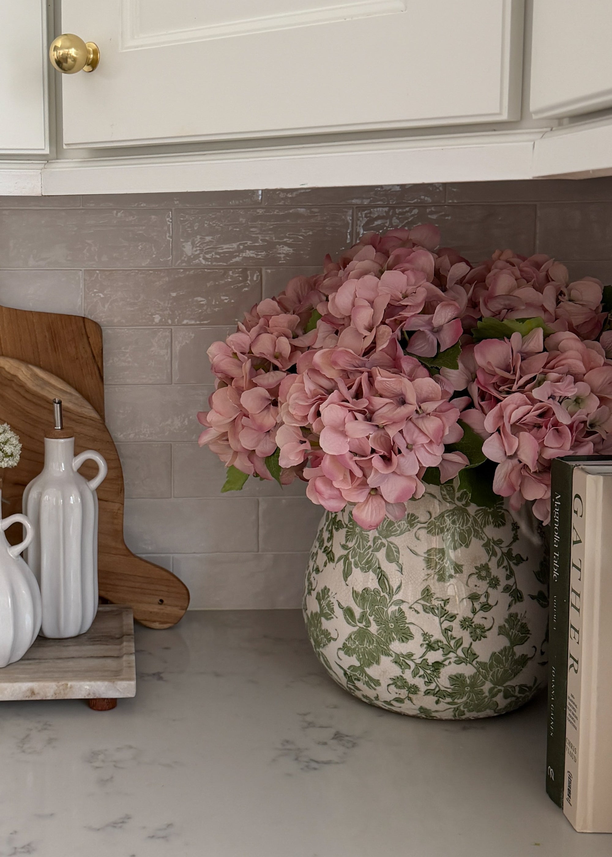Pink Artificial Hydrangea Stem for Wedding Decor