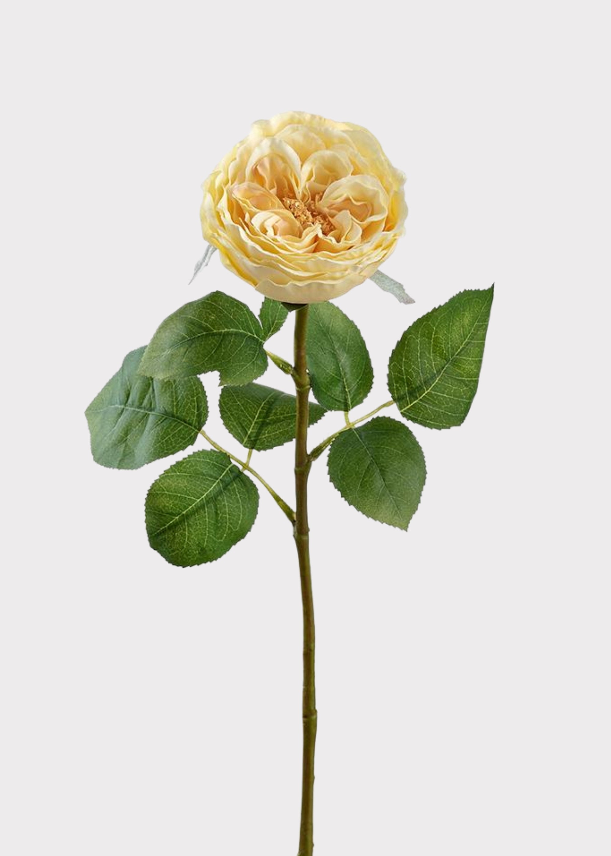 Yellow Artificial Rose Stem for Vase Styling