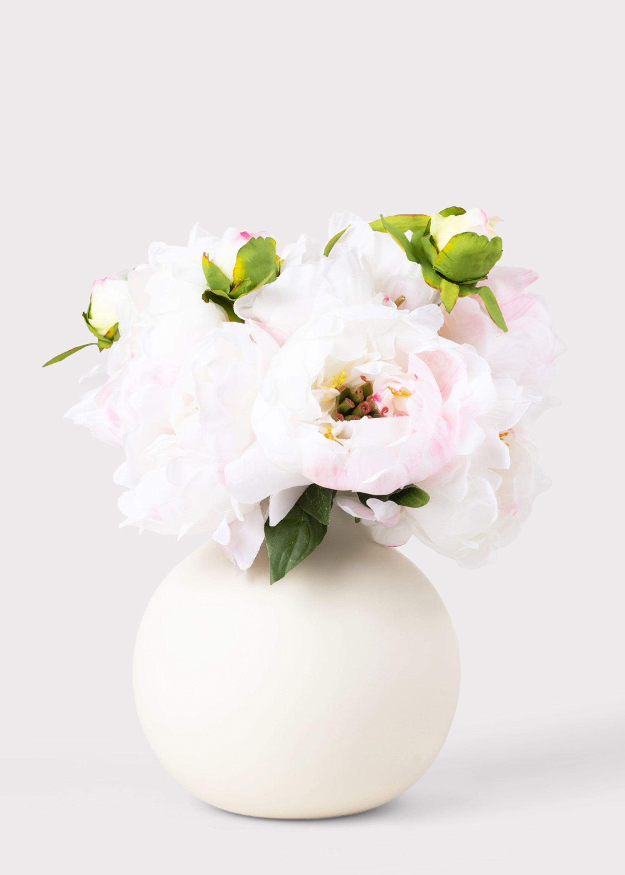 Cream Artificial Peony Bouquet for Table Centerpiece