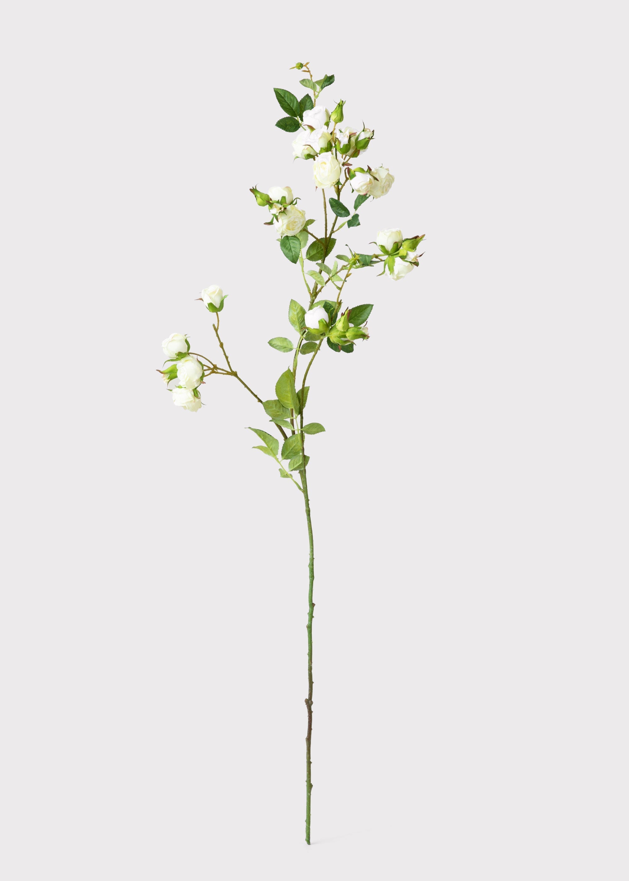 Cream Artificial Rose Branch for Entryway Arrangement