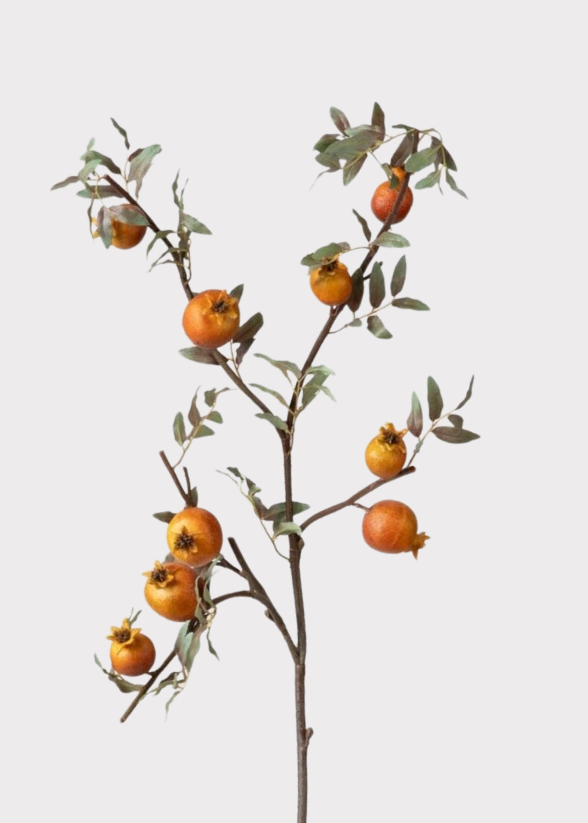 Orange Artificial Look Pomegranate Branch for Vase Styling
