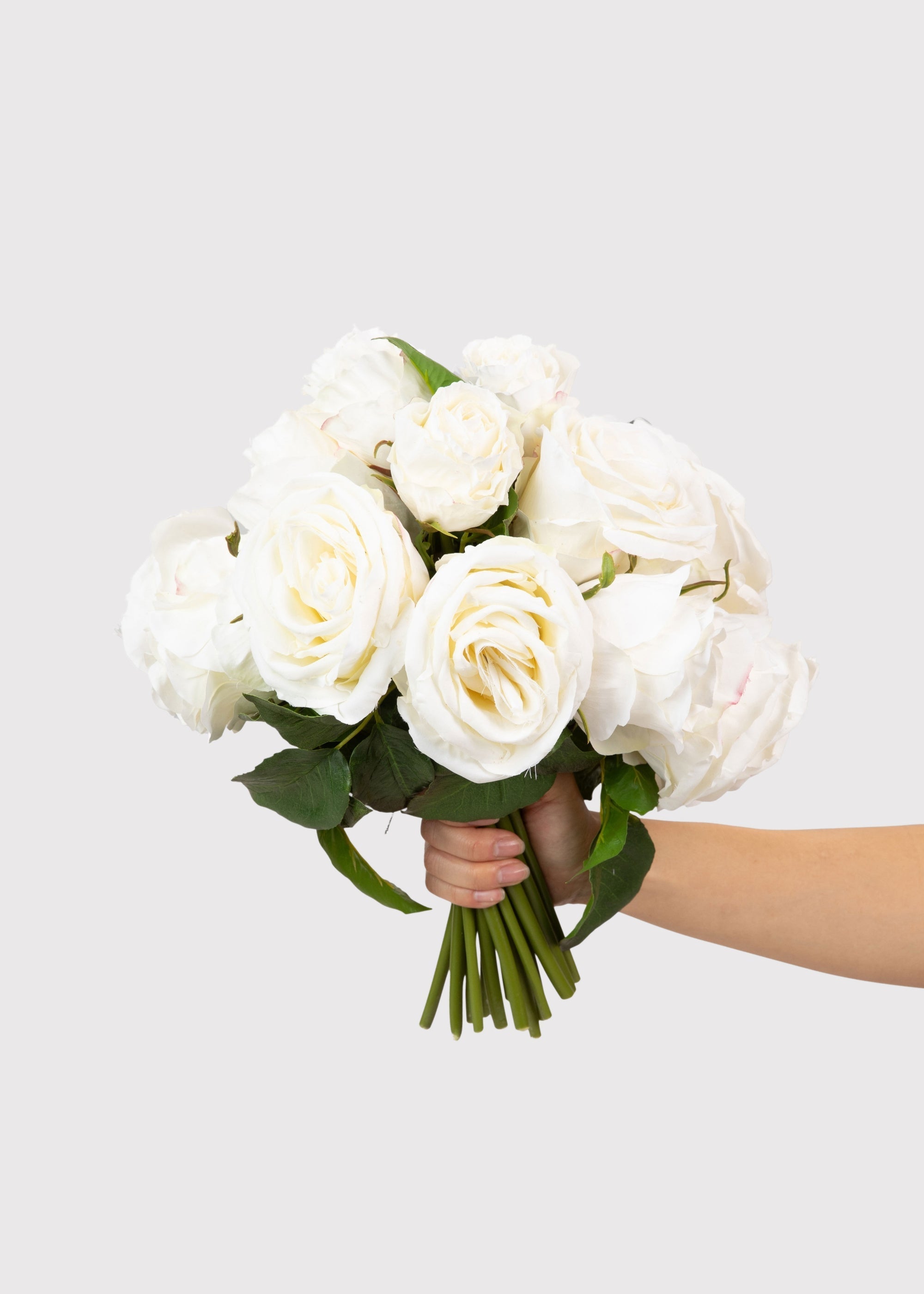 Cream Artificial Rose Bouquet for Home Decor