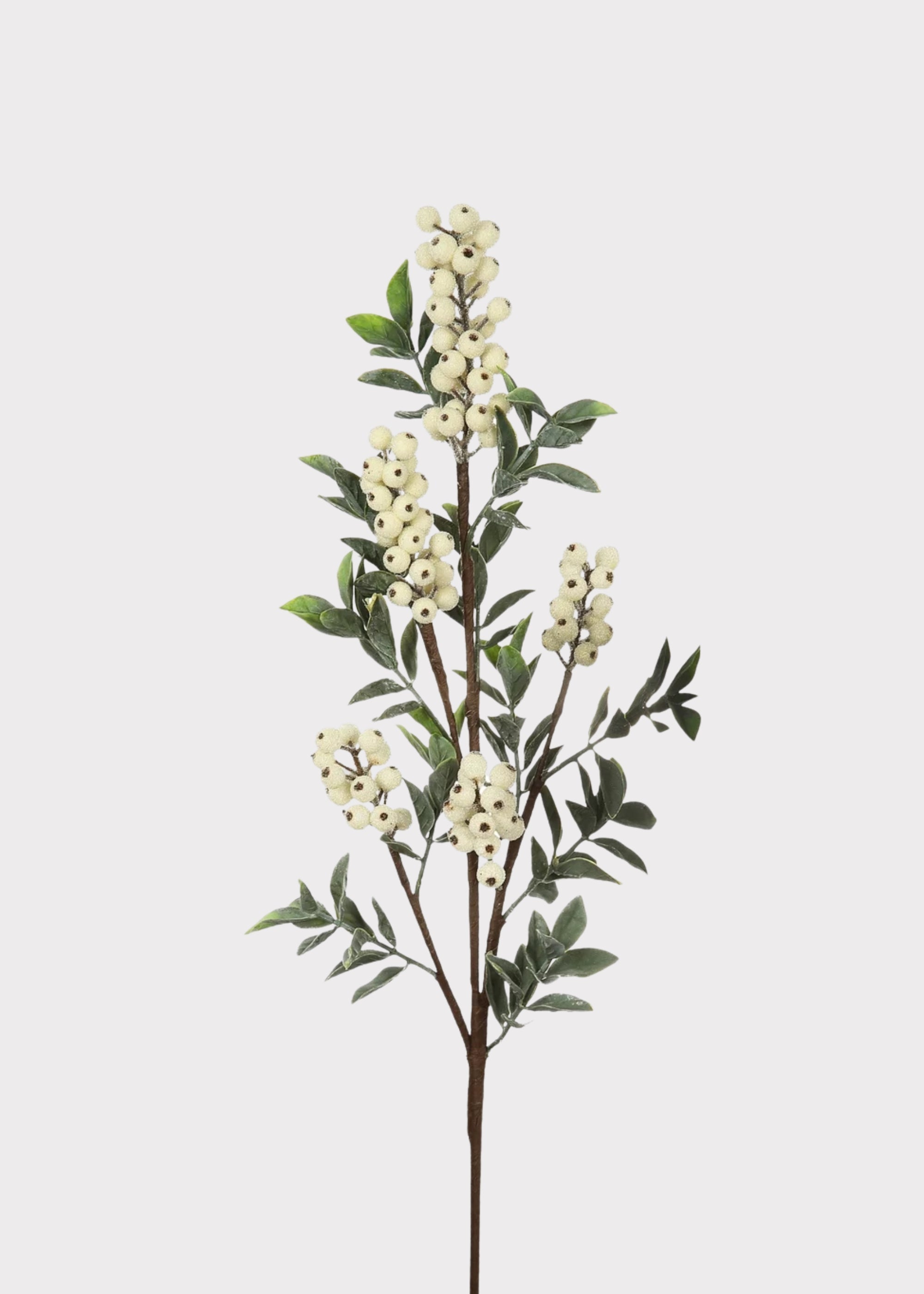 Cream Artificial Berry Branch for Vase Styling
