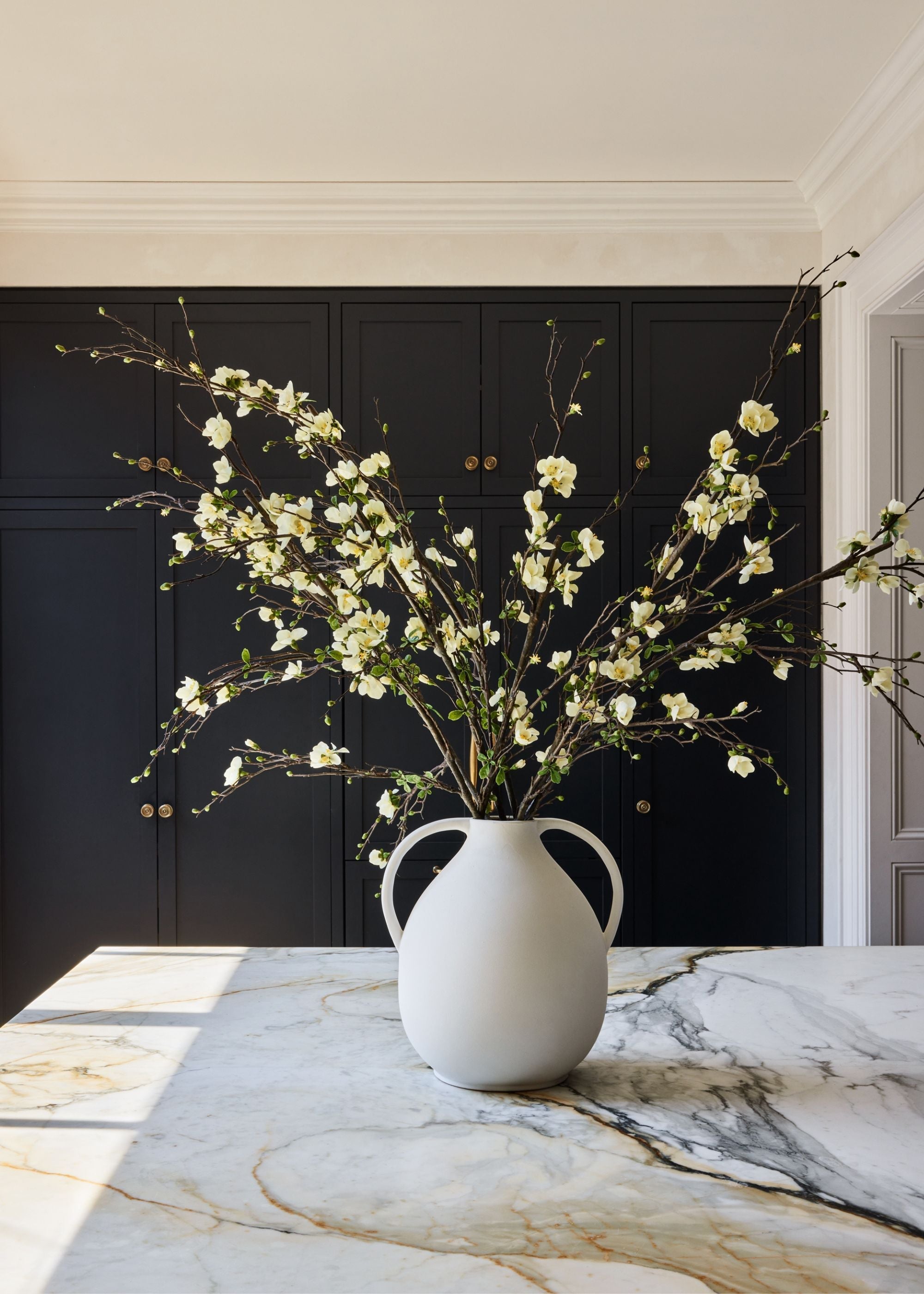 Cream Artificial Cherry Blossom Arrangement for Vase Styling