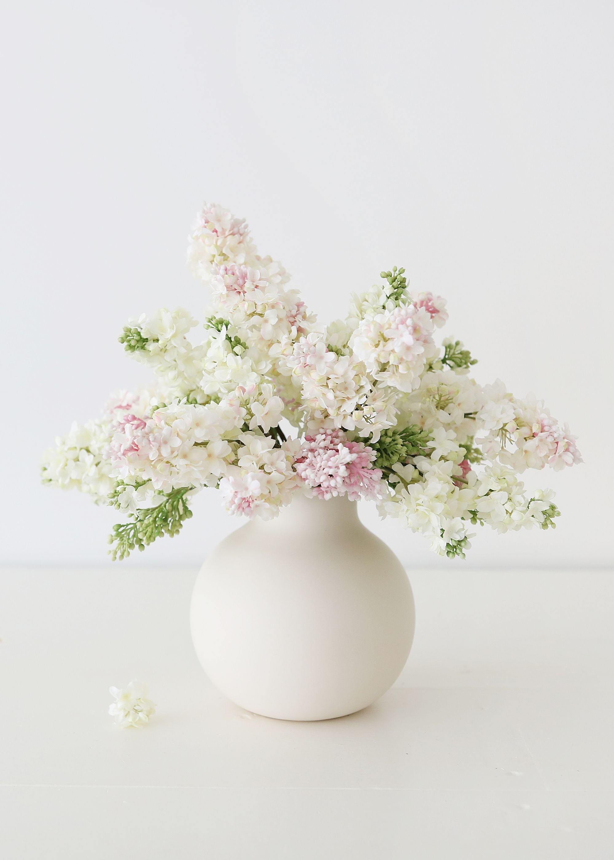 Cream Artificial Lilac Arrangement for Home Decor