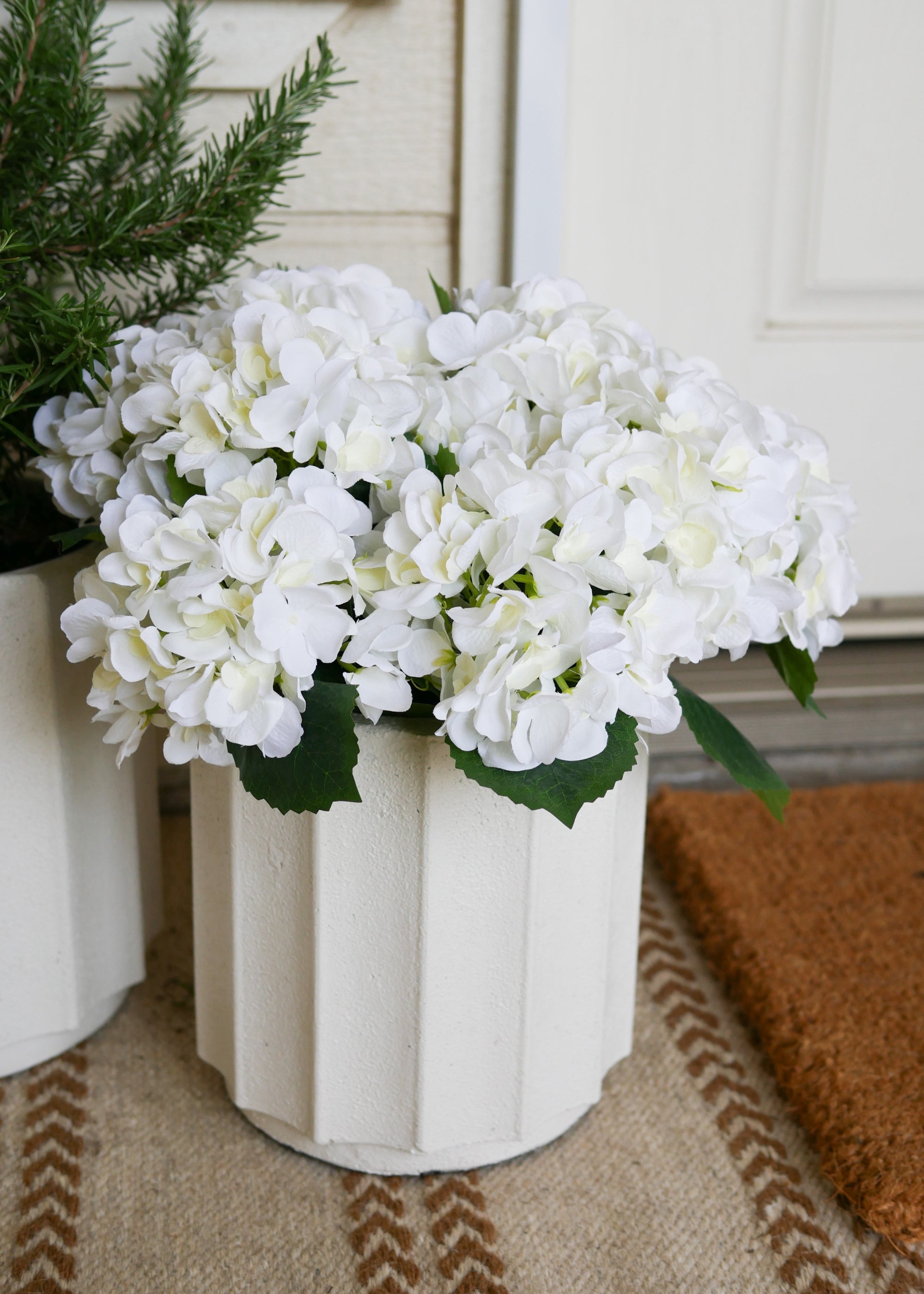 White Artificial Hydrangea Arrangement for Home Decor