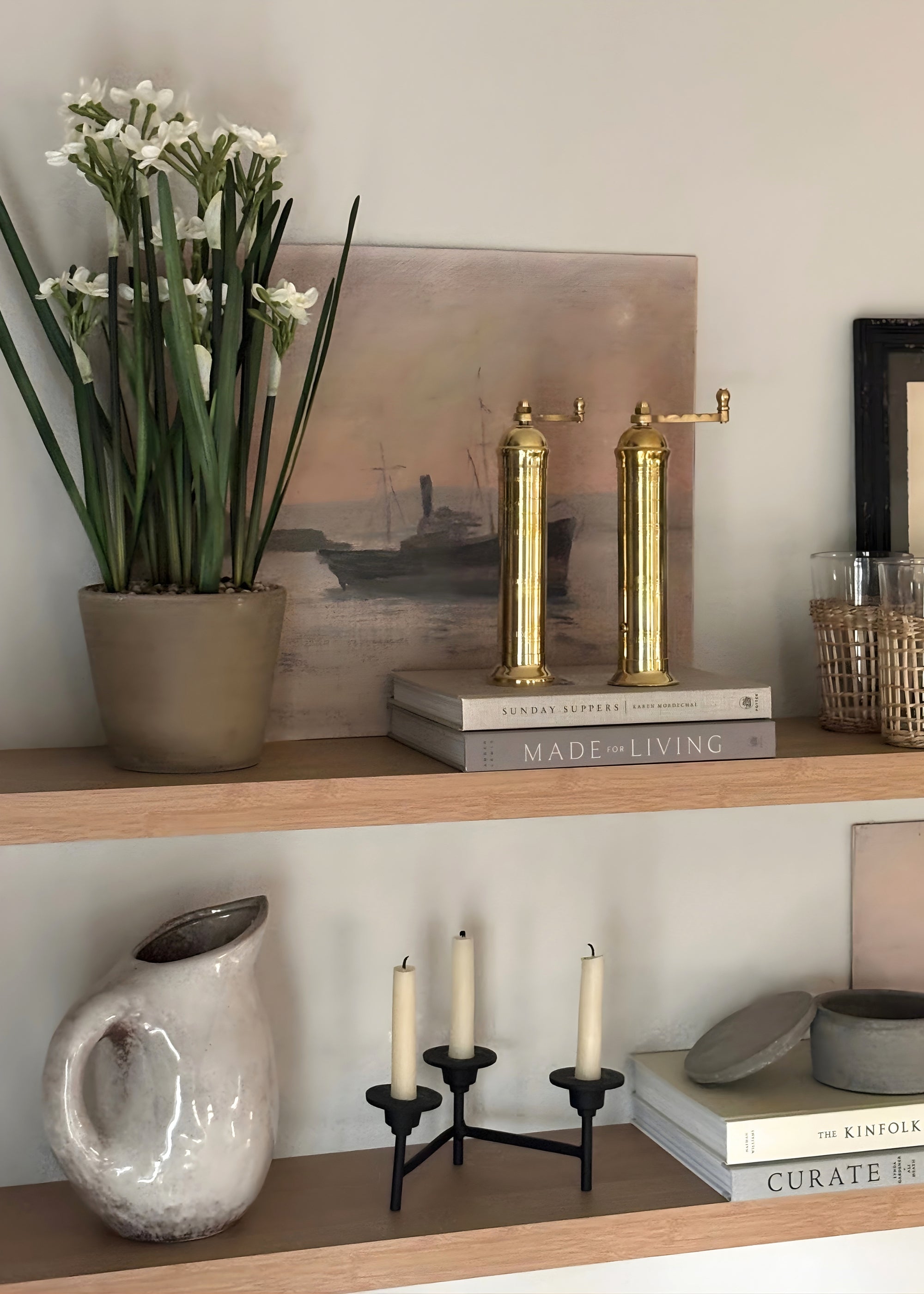 Artificial Potted Paperwhite Arrangement for Home Decor