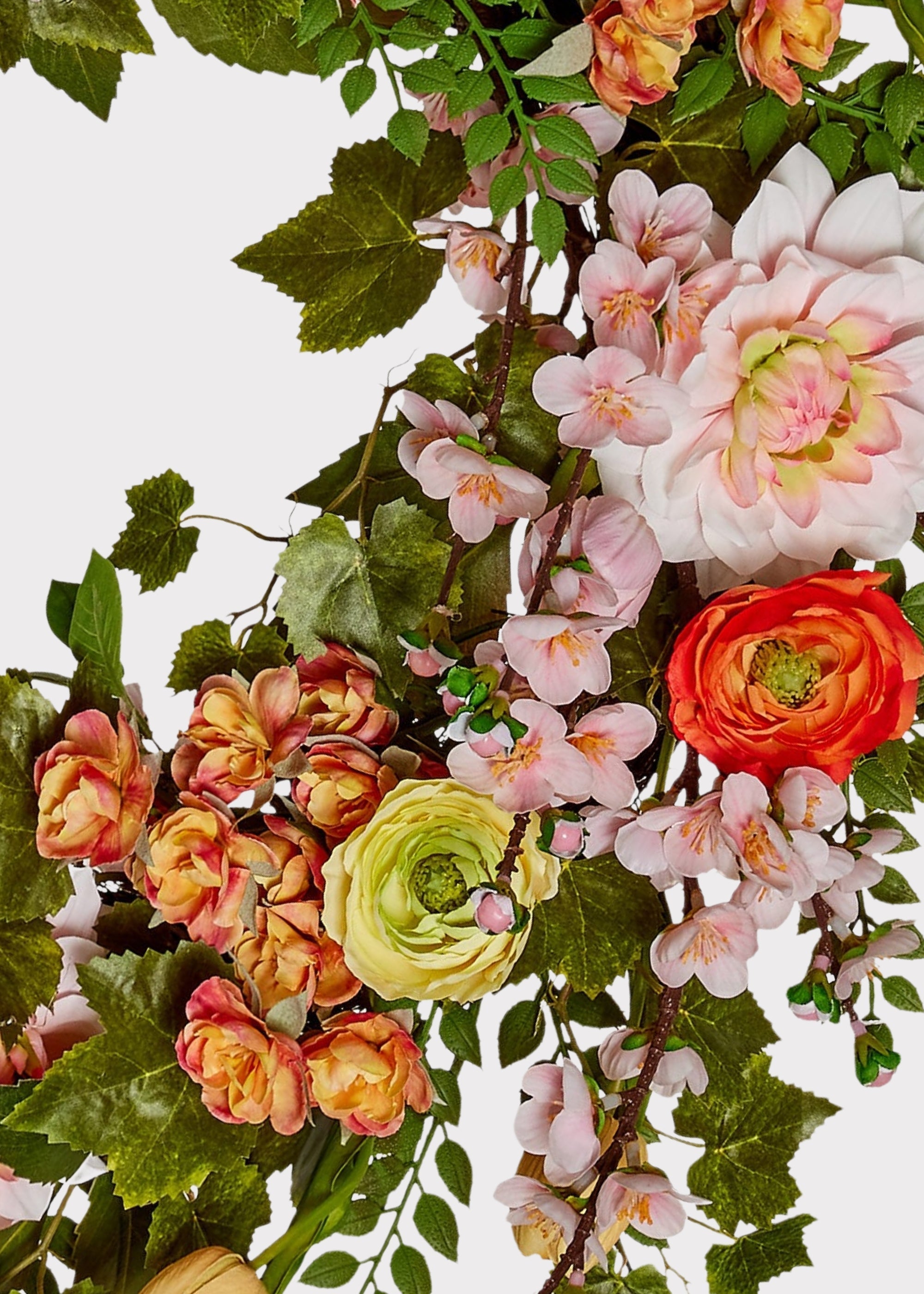 Artificial Garden Wreath for Table Centerpiece