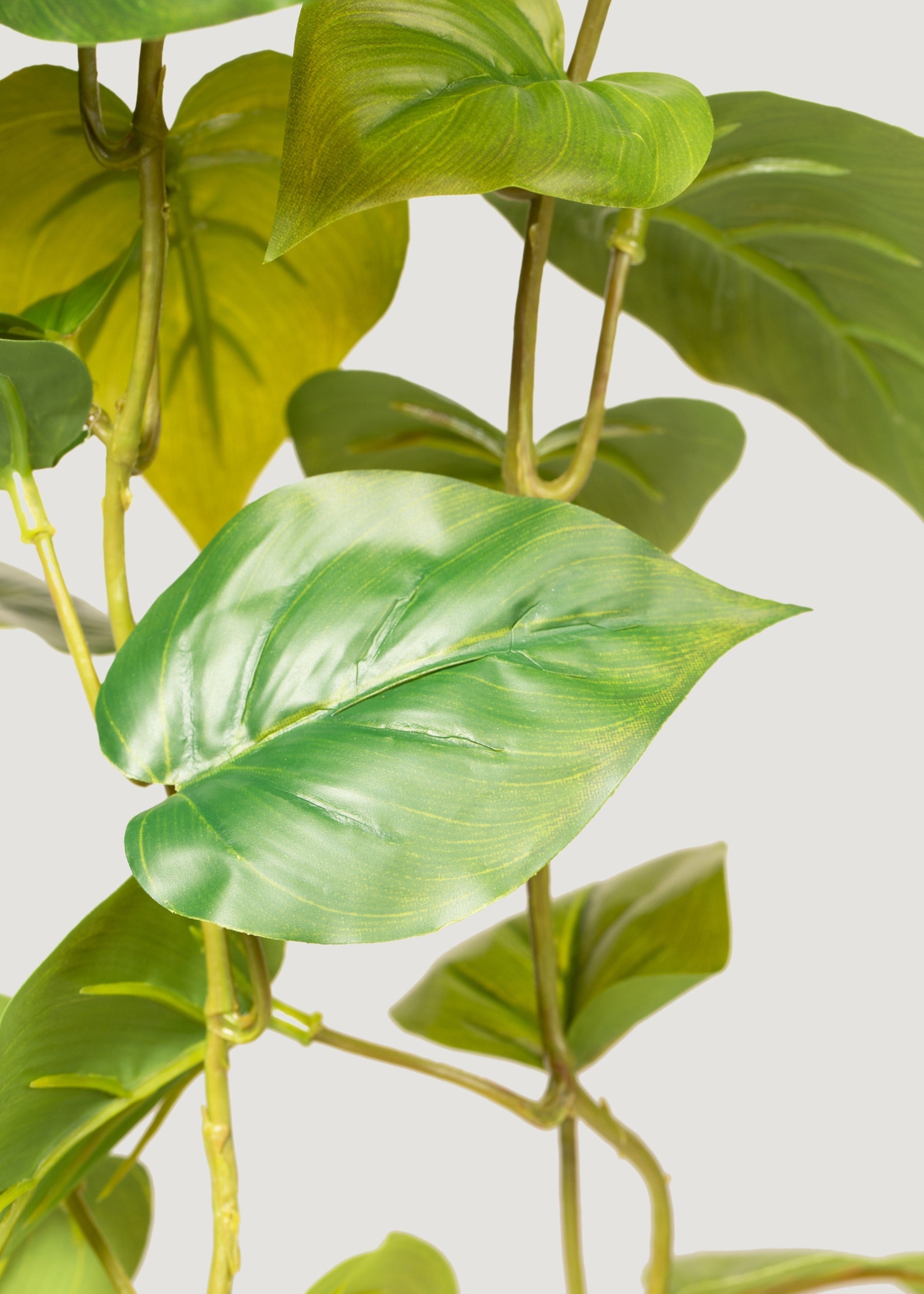 Green Artificial Real Touch Philodendron Hanging for Shelf Styling