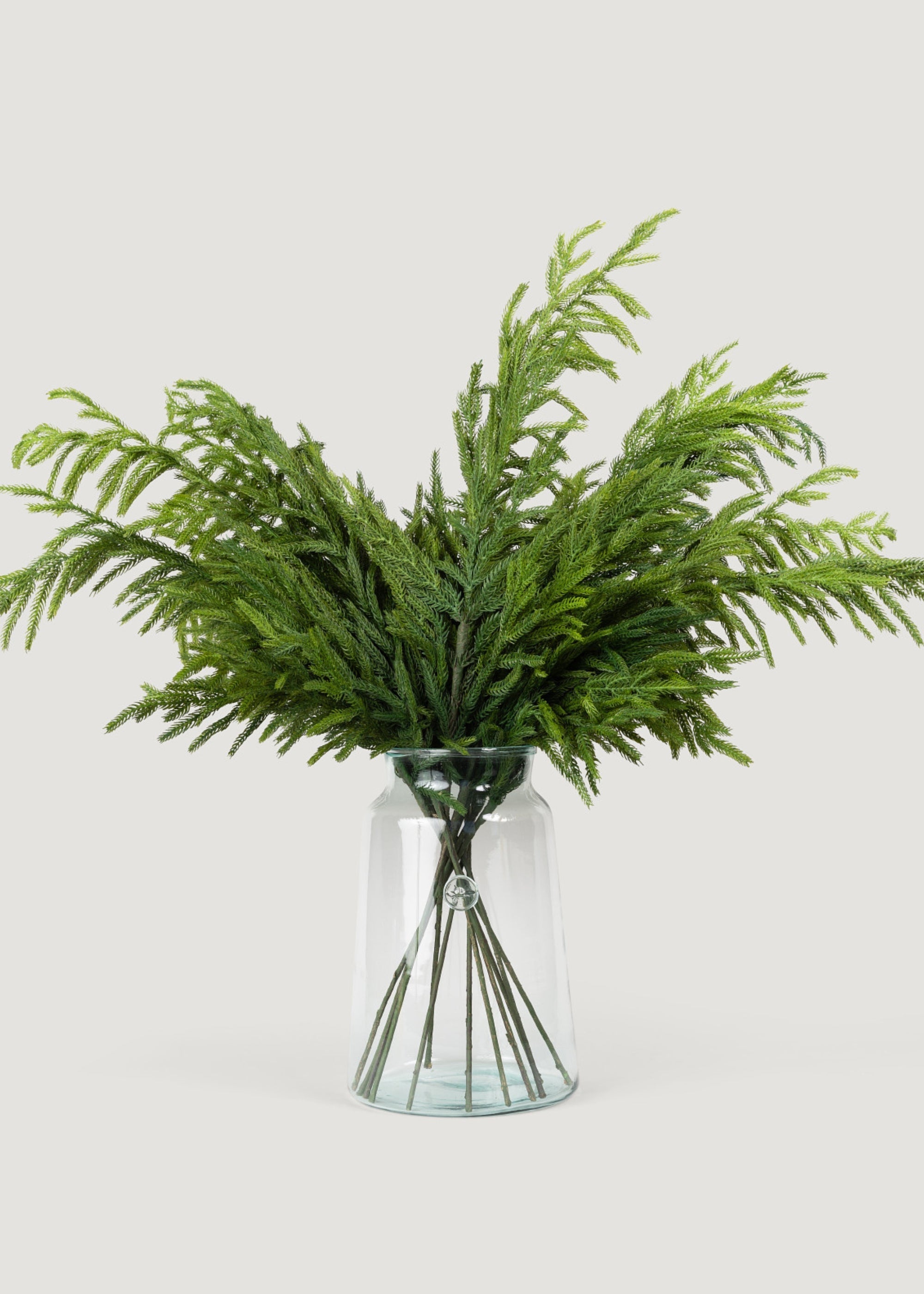 Artificial pine branch close-up for holiday floral styling