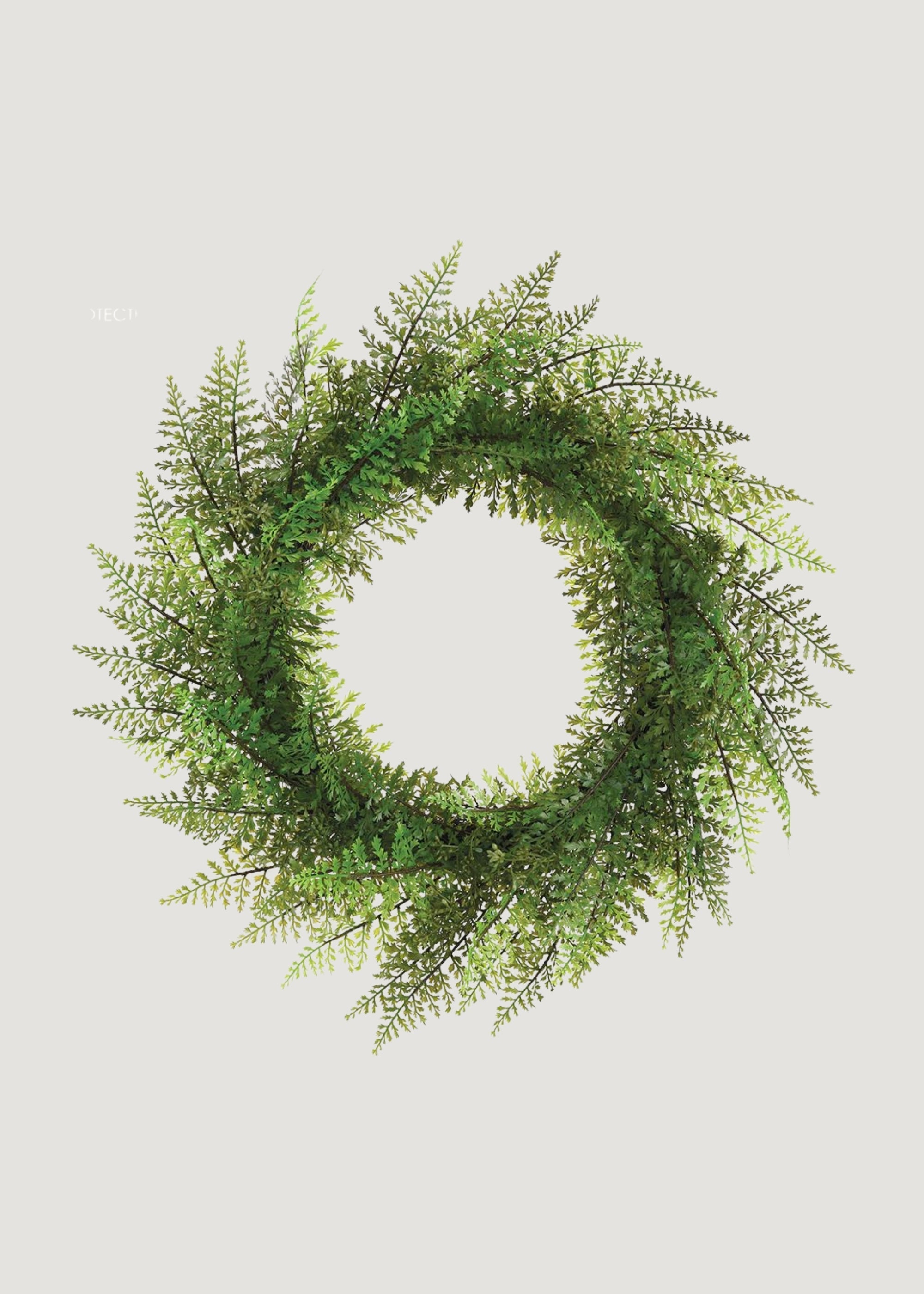 Green Artificial Fern Wreath for Vase Styling