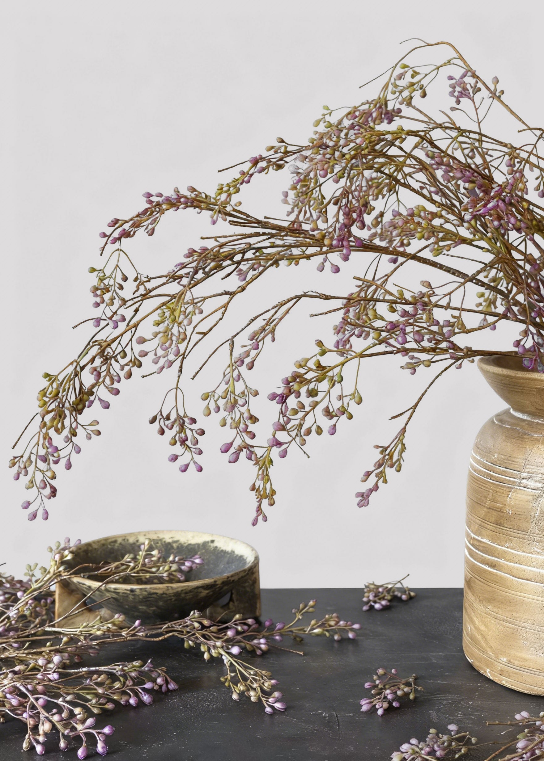 Artificial berry branch in purple for seasonal arrangement