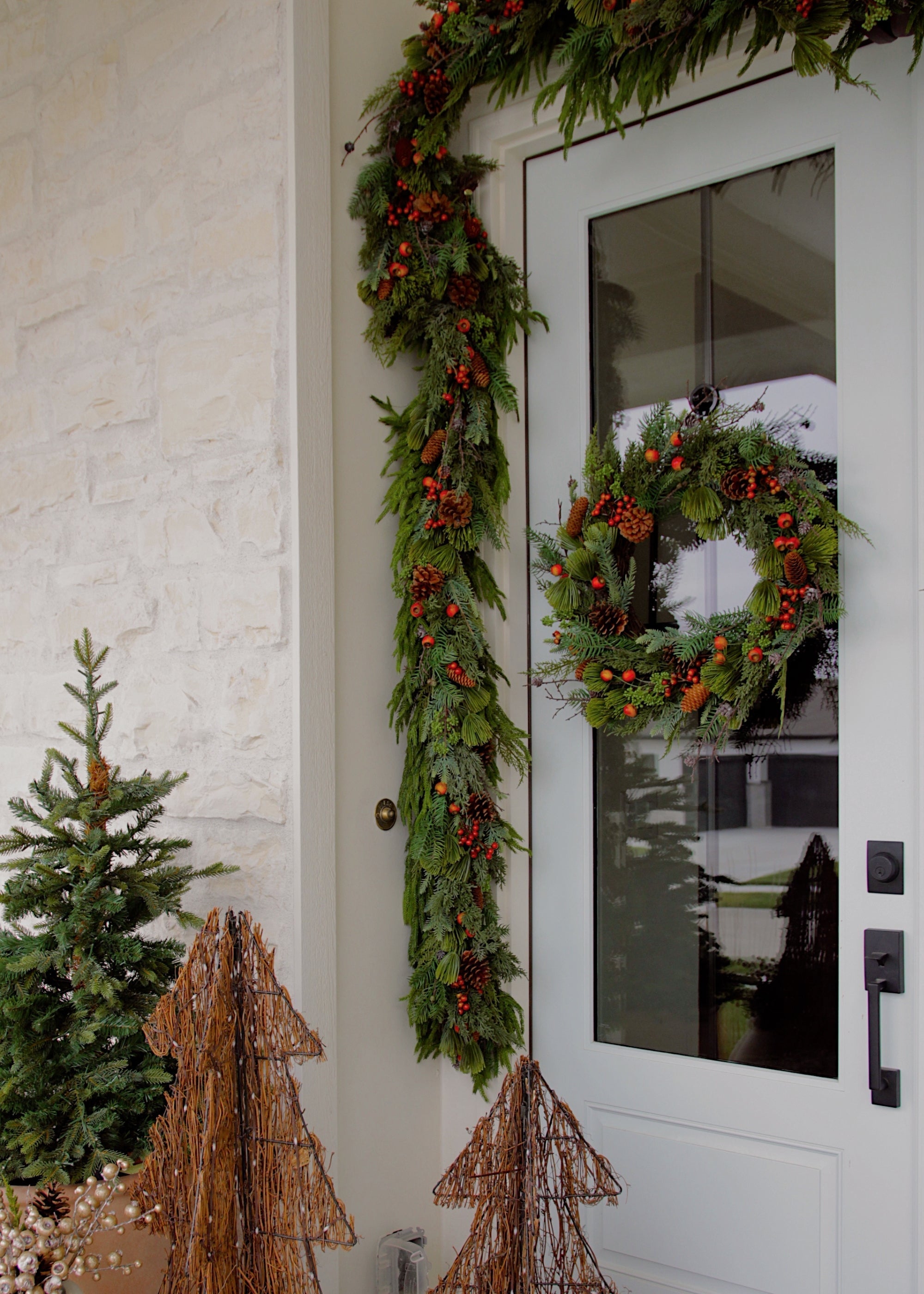 Dried Pine Wreath for Wedding Decor