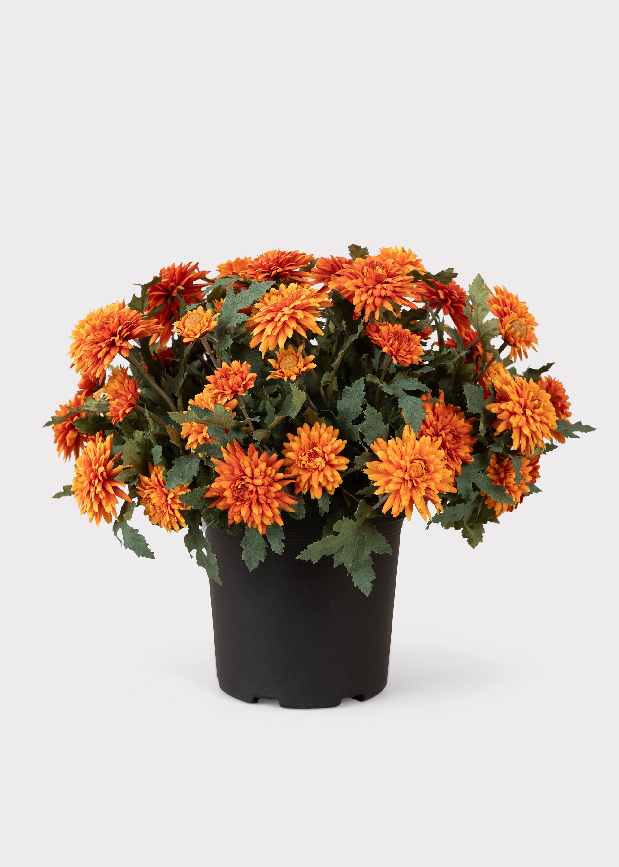 Orange Artificial Mum Potted Plant for Vase Styling