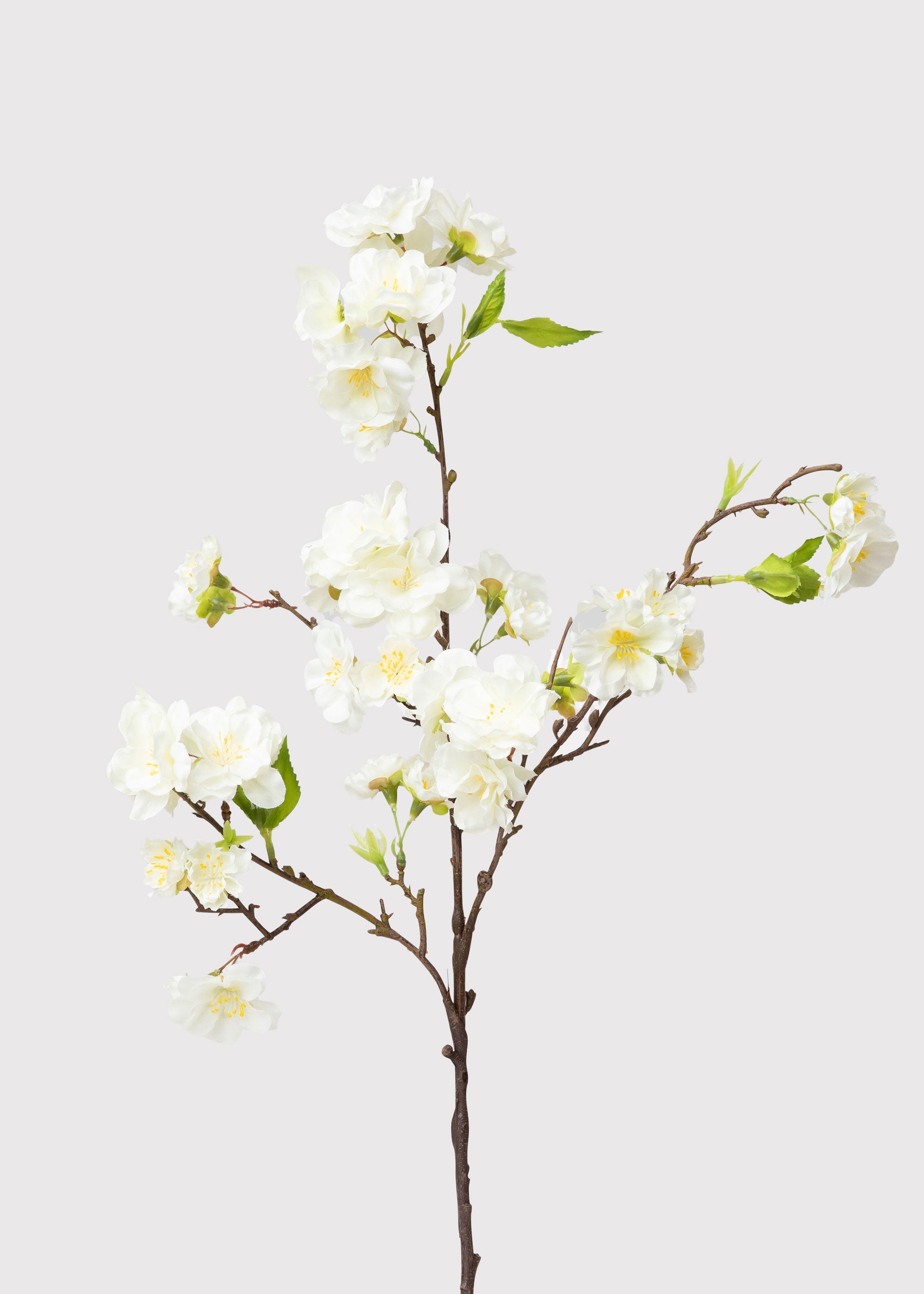 Cream Artificial Cherry Blossom Pick for Vase Styling