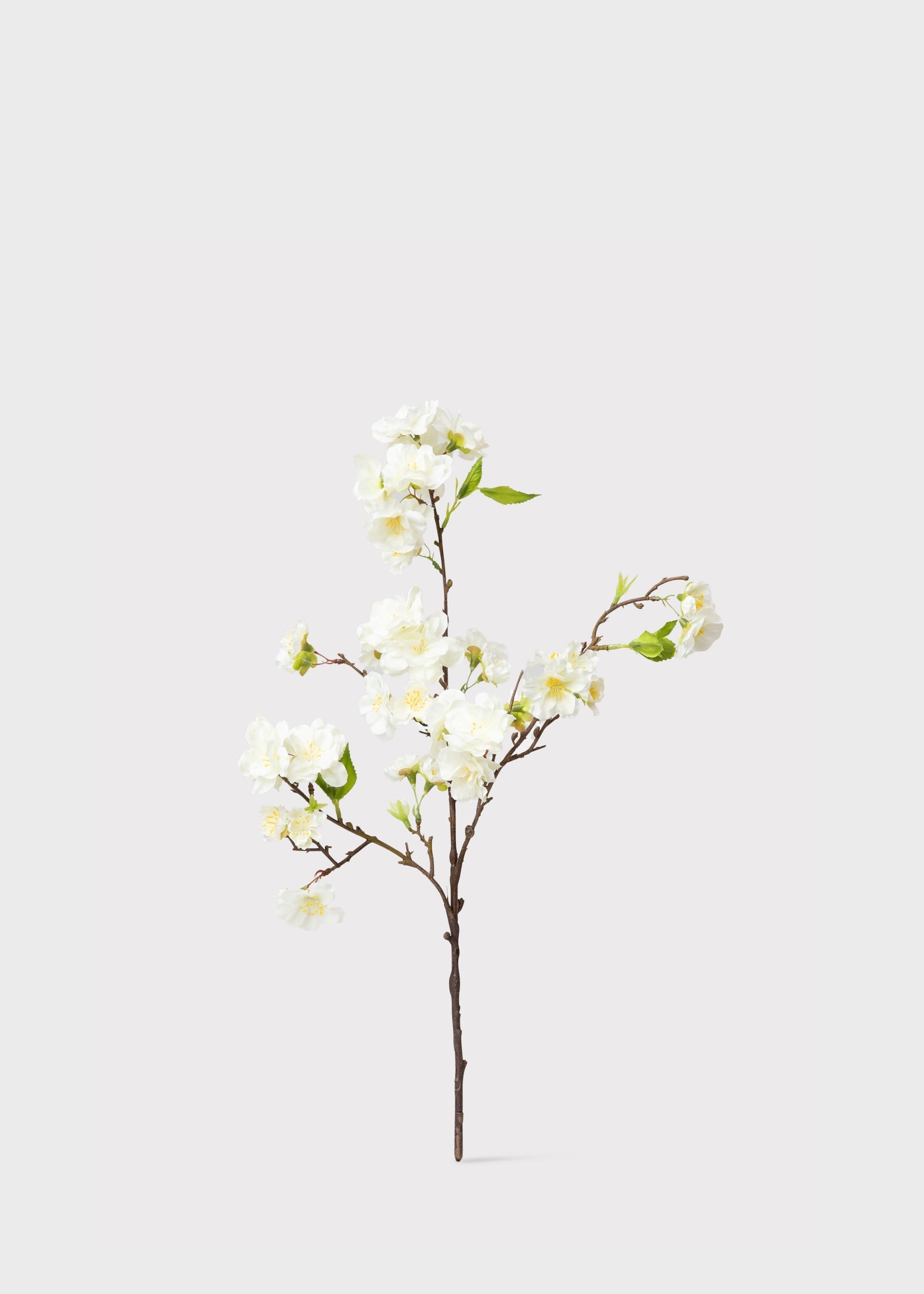 Cream Artificial Cherry Blossom Pick for Entryway Arrangement