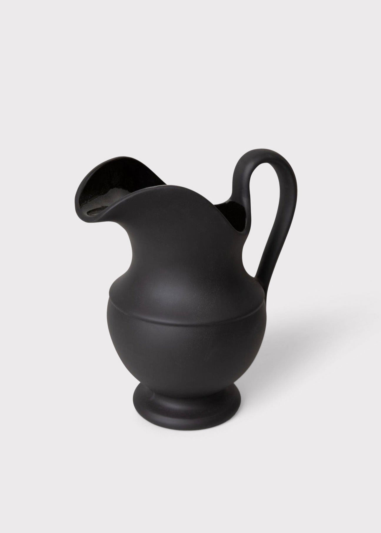 Black Sir/Madam Stoneware Pitcher Vase for Wedding Decor