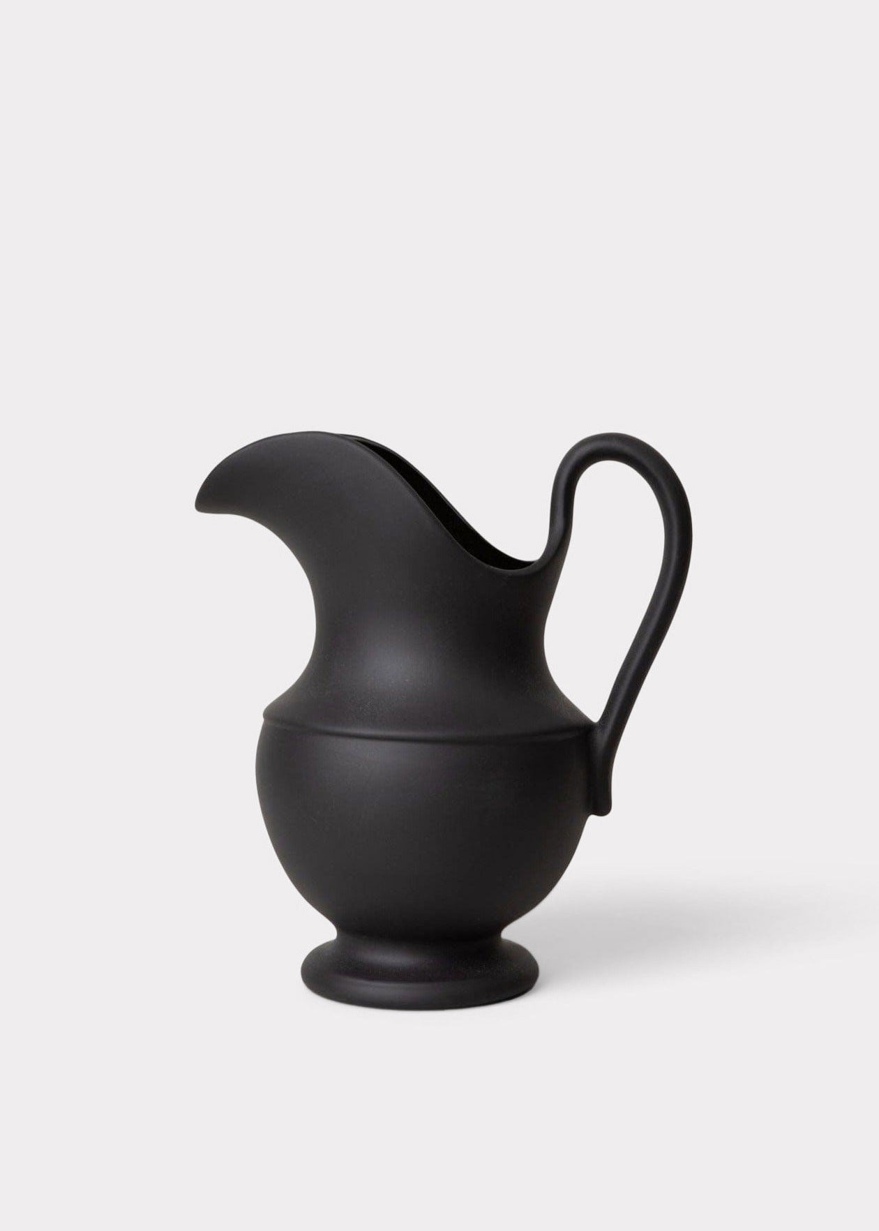 Black Sir/Madam Stoneware Pitcher Vase for Vase Styling