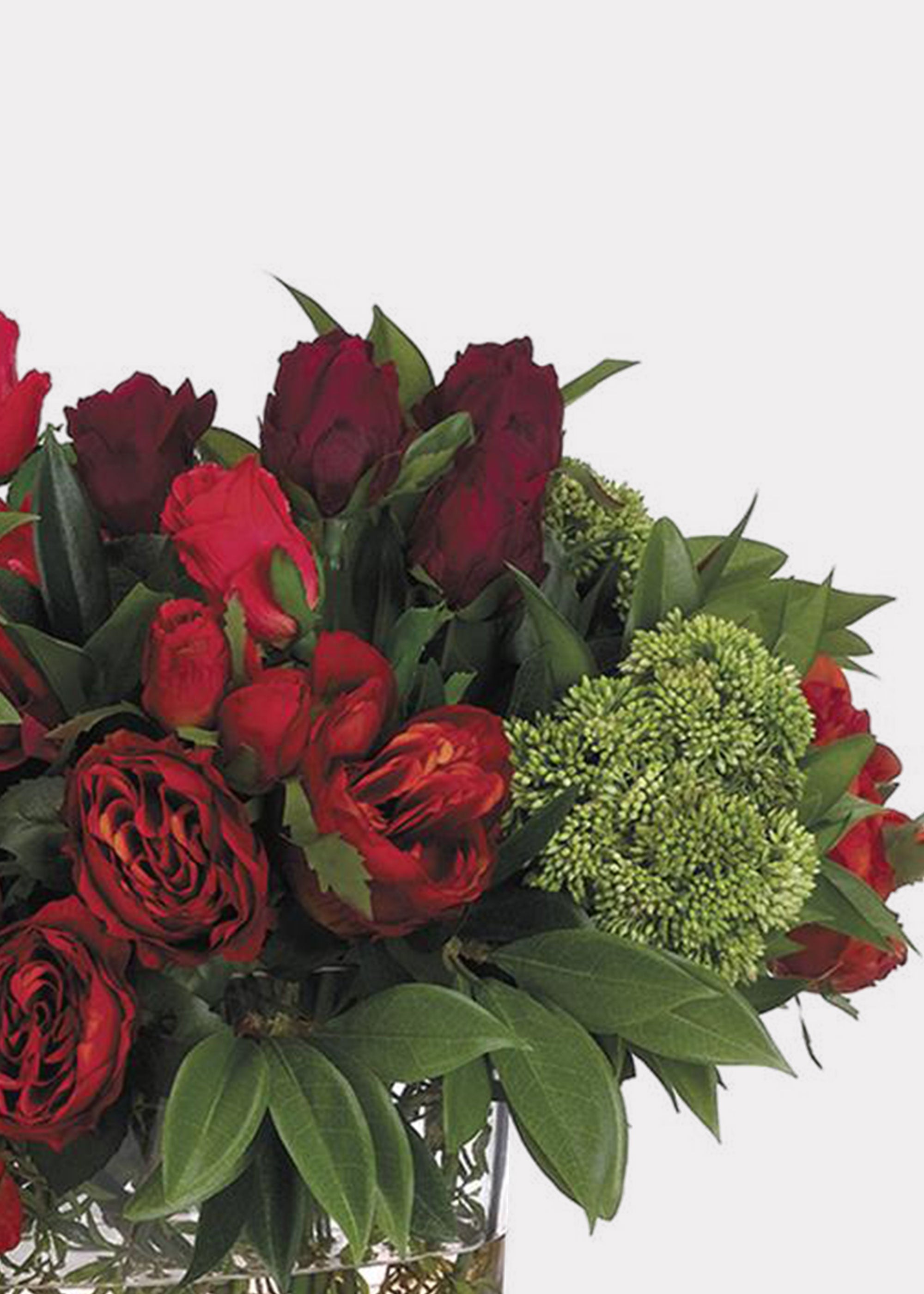 Red Artificial Dahlia Arrangement for Home Decor